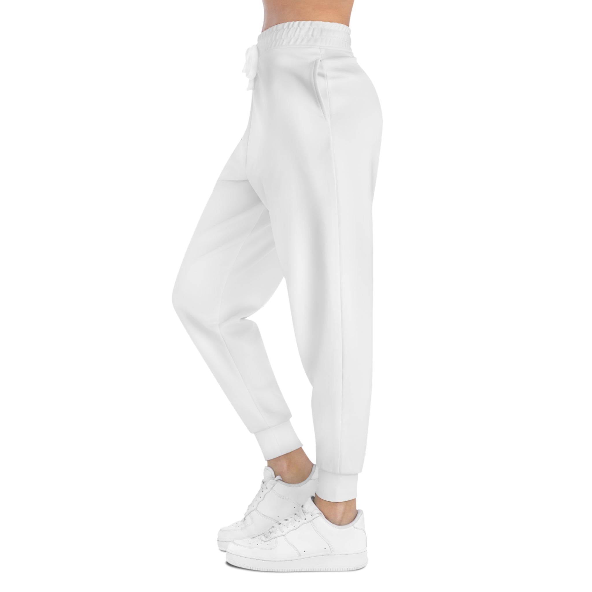 Corvus Athletic Joggers — Minimal Logo White Sweatpants for Everyday Comfort
