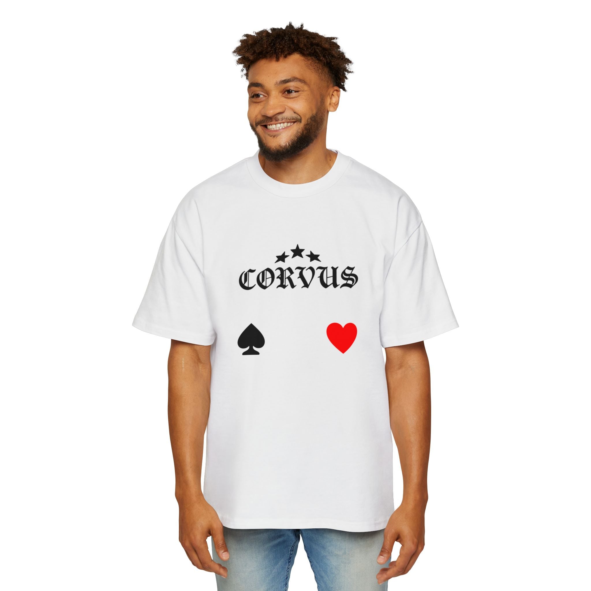 Corvus Gothic Tee — Raven Wings & Playing Card Symbols Graphic T-Shirt