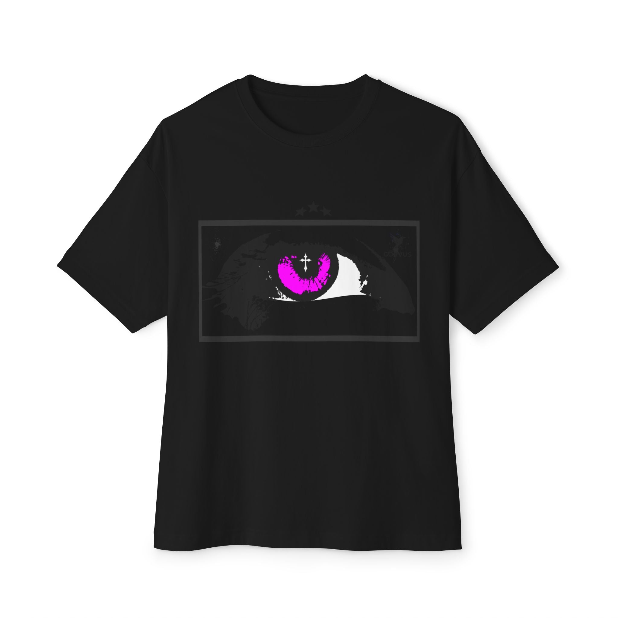 Mystic Eye Graphic Tee — Purple Iris Eye Design