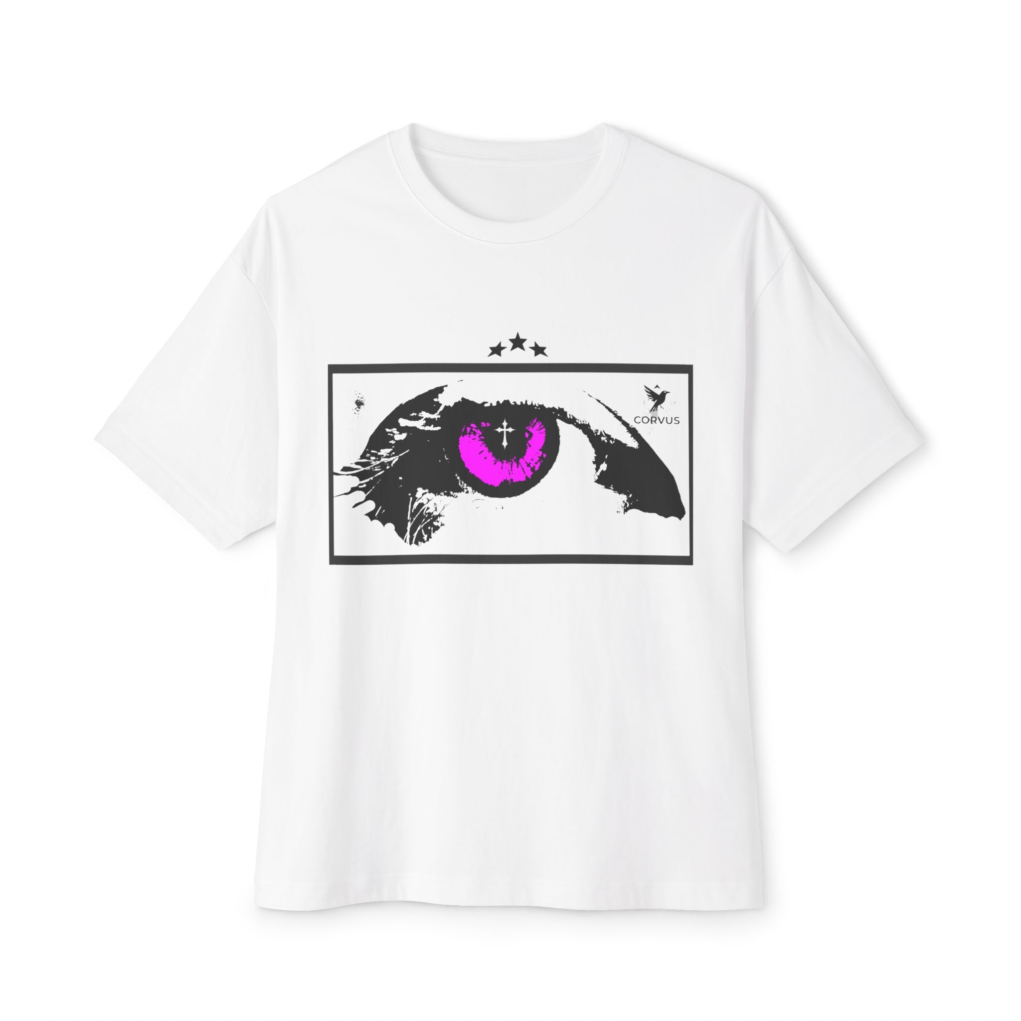 Mystic Eye Graphic Tee — Purple Iris Eye Design