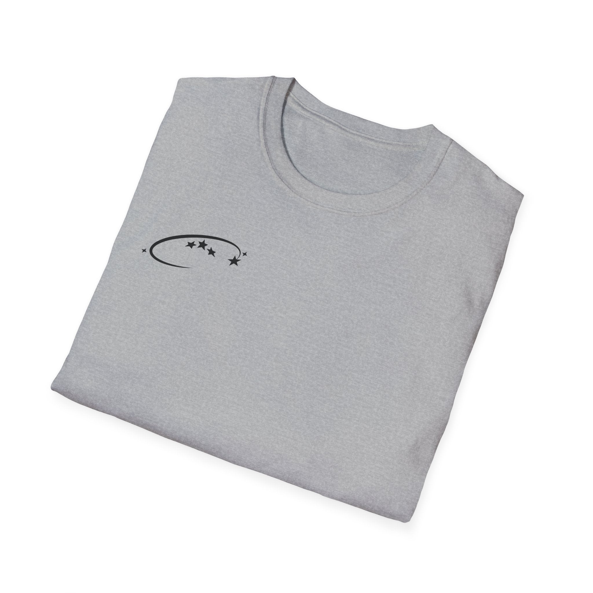 Black Graffiti Logo T-Shirt — Subtle Streetwear Tee with Back Art