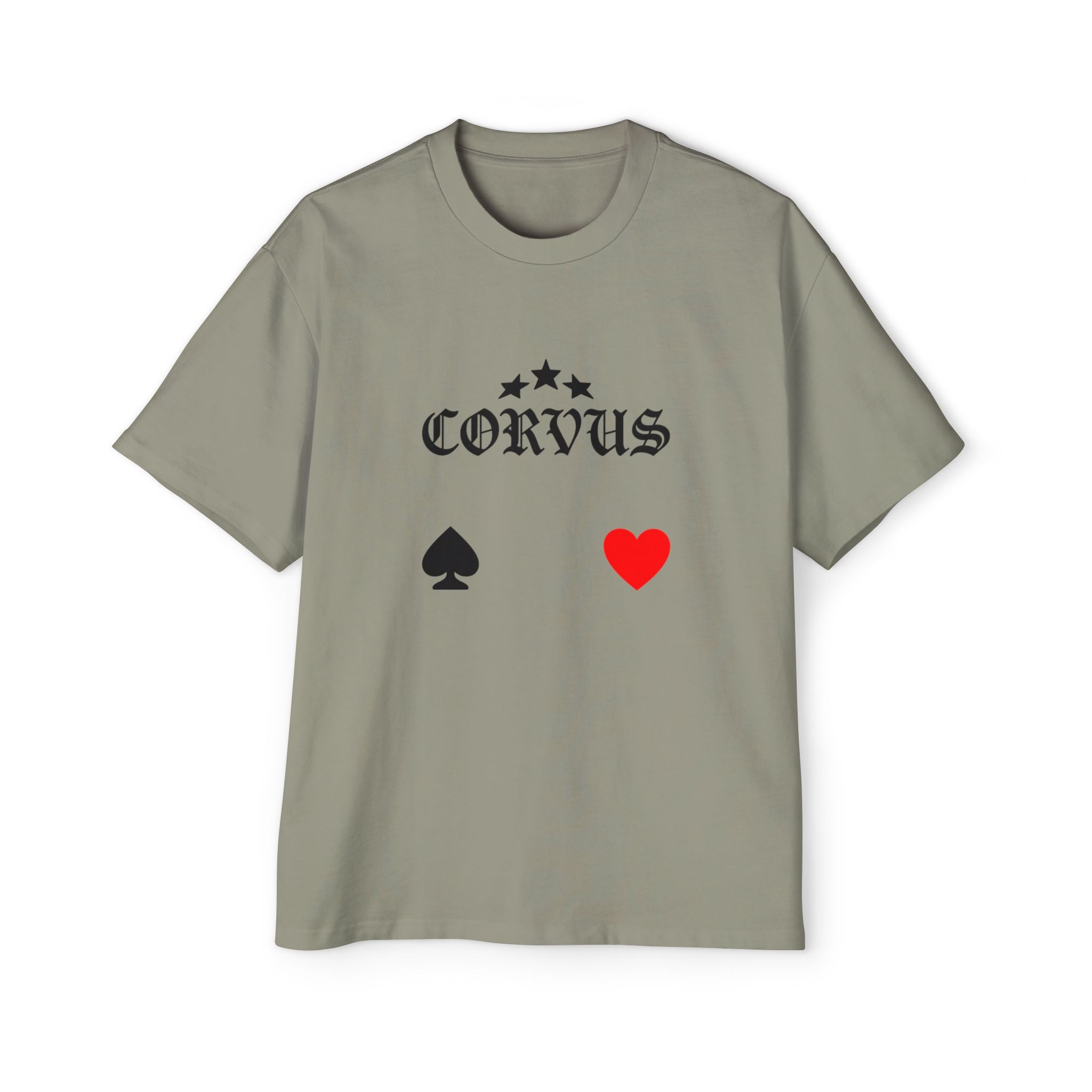 Corvus Gothic Tee — Raven Wings & Playing Card Symbols Graphic T-Shirt