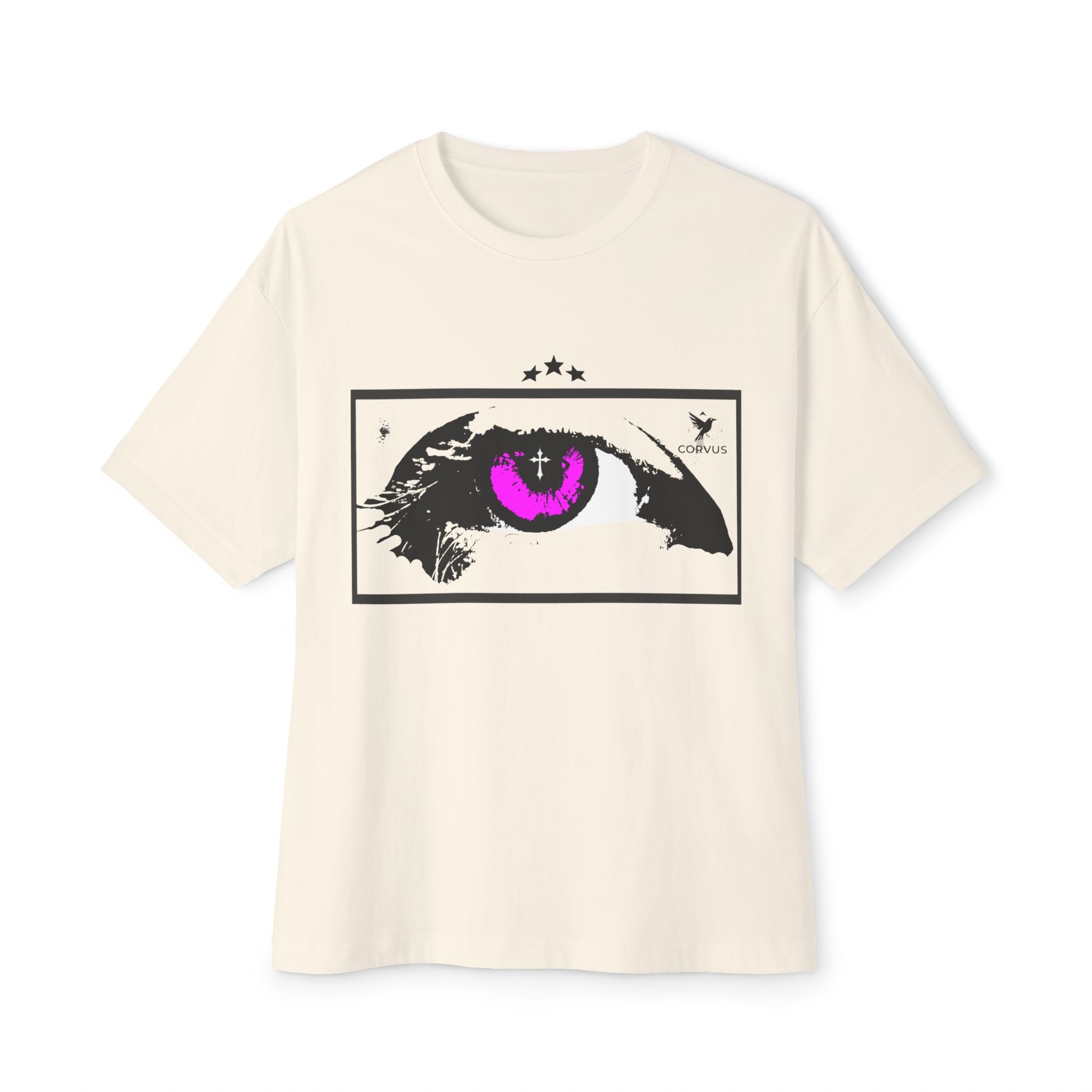 Mystic Eye Graphic Tee — Purple Iris Eye Design