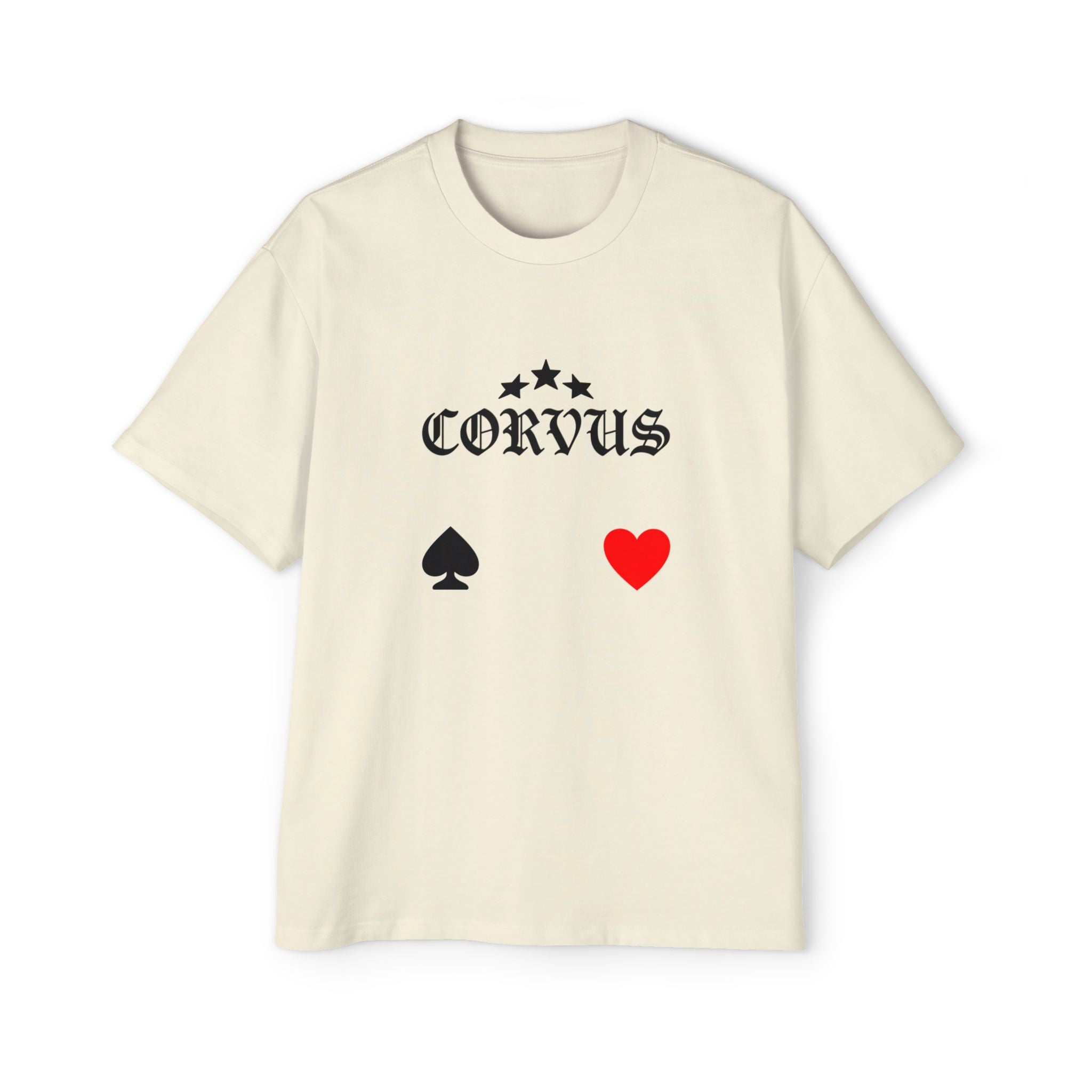 Corvus Gothic Tee — Raven Wings & Playing Card Symbols Graphic T-Shirt