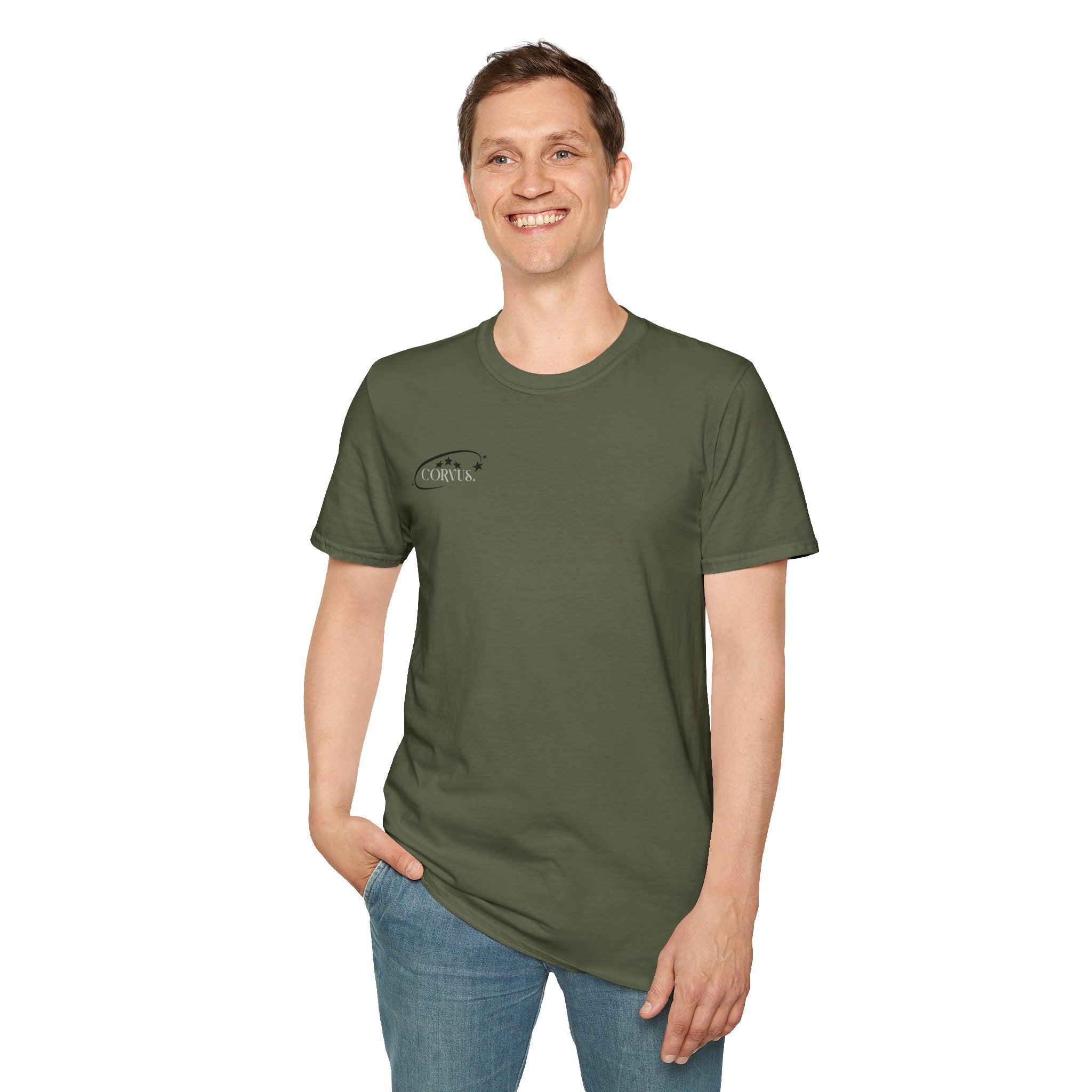 Black Graffiti Logo T-Shirt — Subtle Streetwear Tee with Back Art