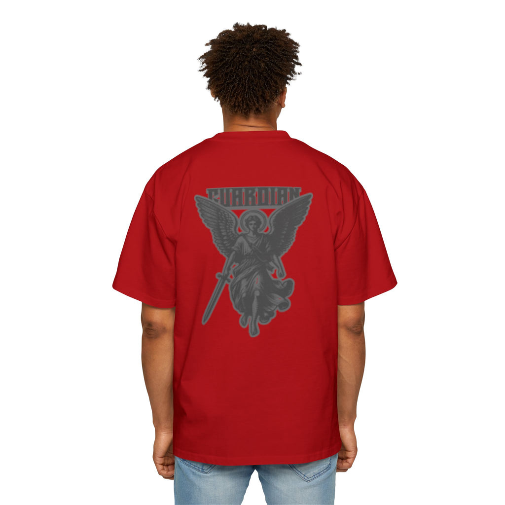 Angel Graphic Tee — "Corvus" Gothic Chest Print, Archangel Back Design