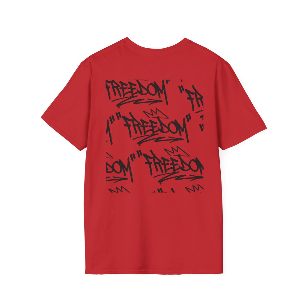 Black Graffiti Logo T-Shirt — Subtle Streetwear Tee with Back Art