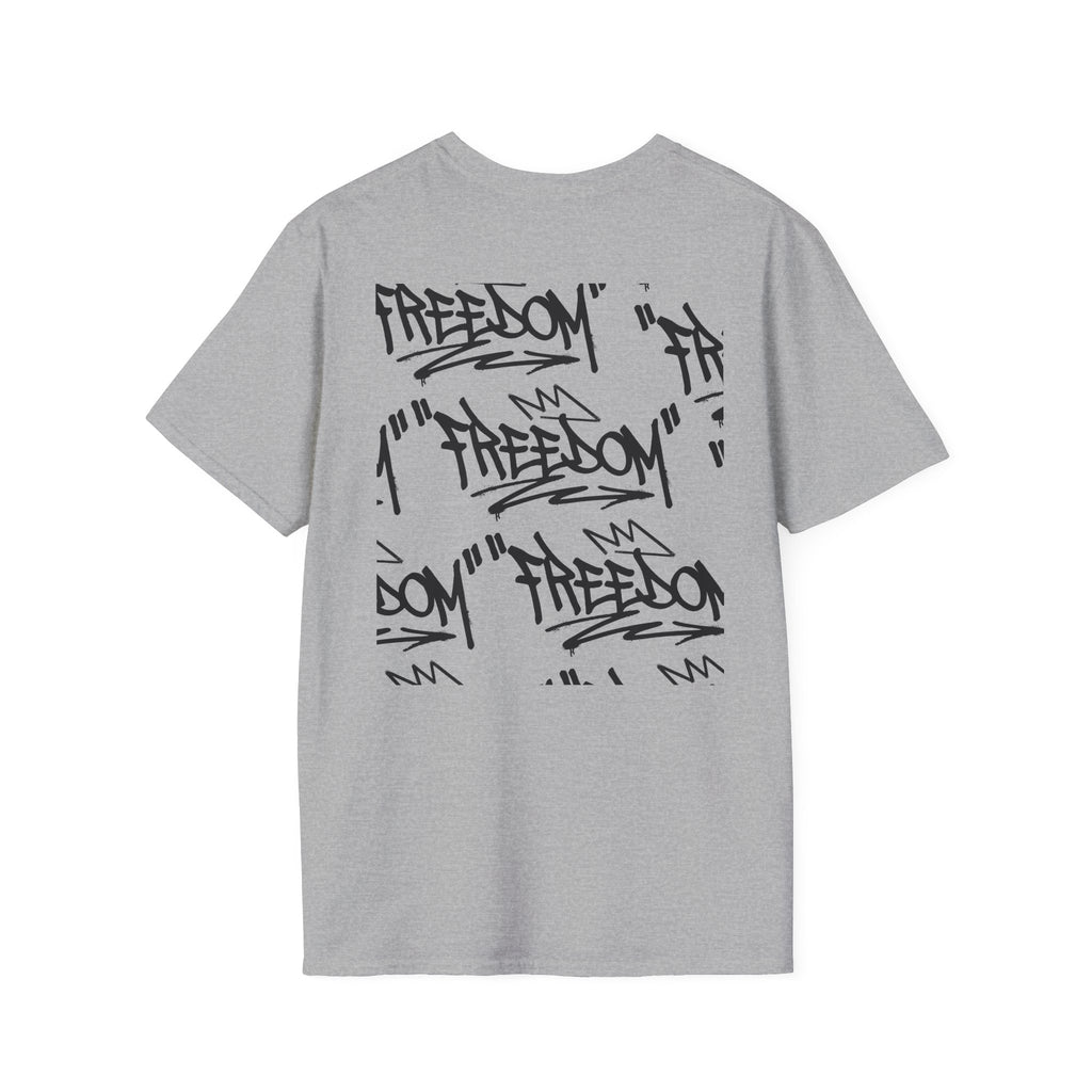 Black Graffiti Logo T-Shirt — Subtle Streetwear Tee with Back Art