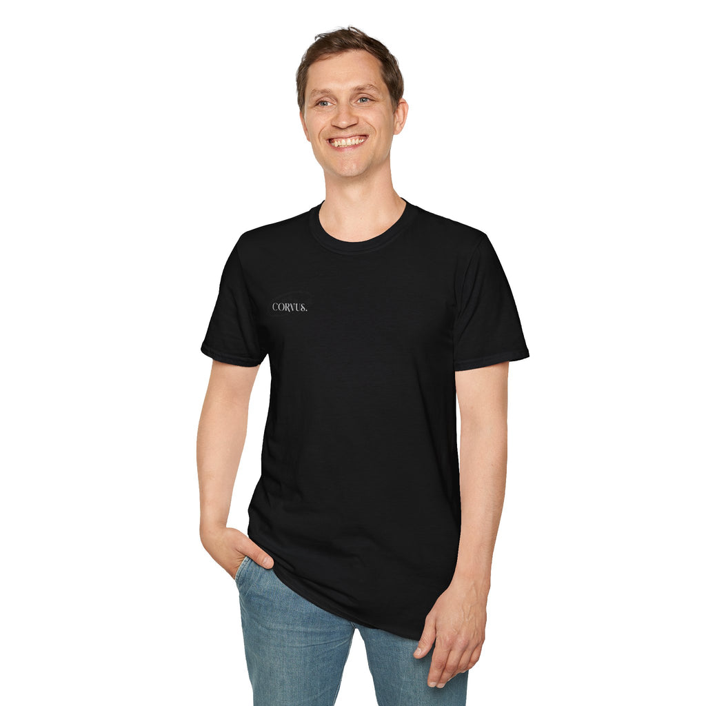 Black Graffiti Logo T-Shirt — Subtle Streetwear Tee with Back Art