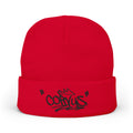Embroidered 'Corvus' Graffiti Knit Beanie — Urban Streetwear Winter Hat