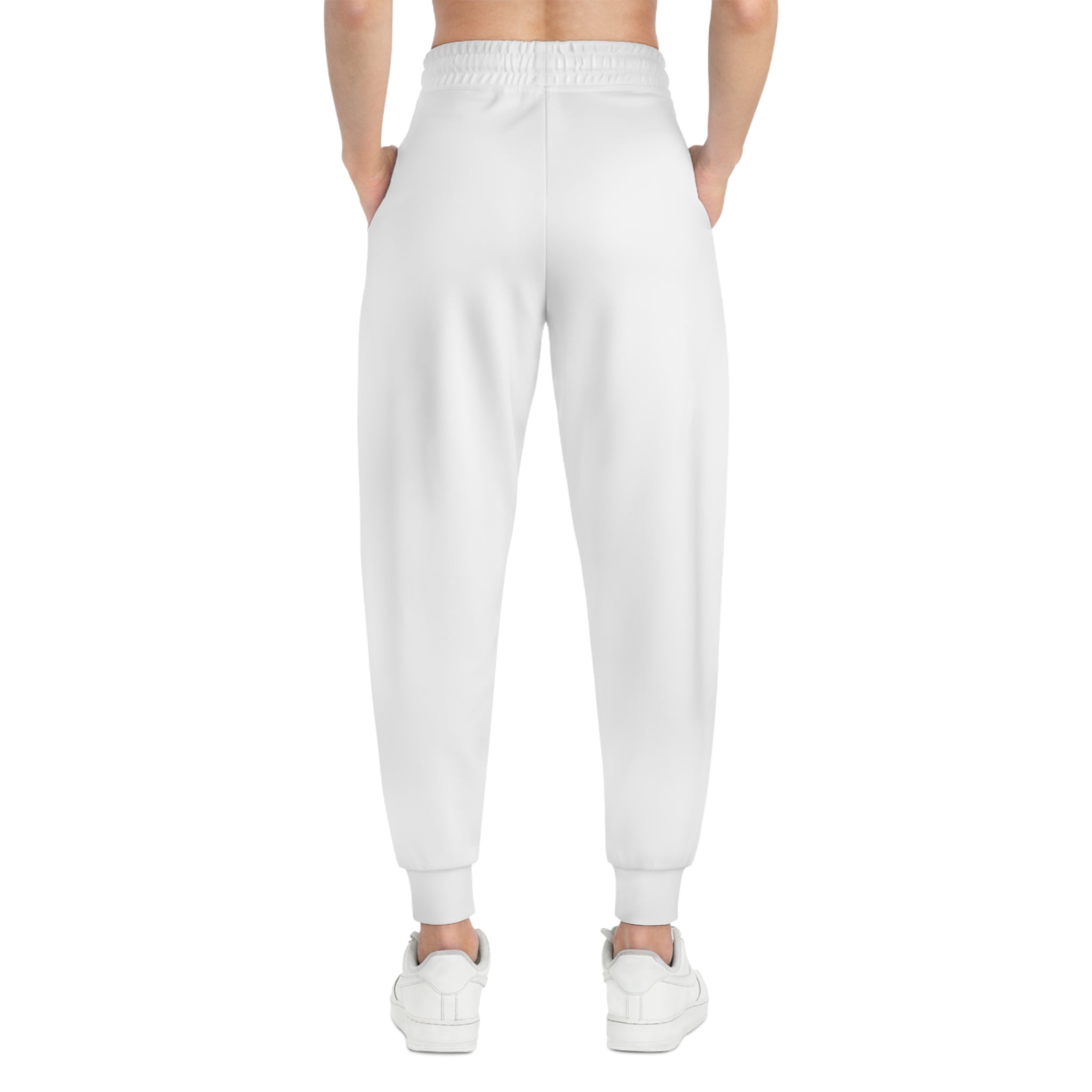 Corvus Athletic Joggers — Minimal Logo White Sweatpants for Everyday Comfort