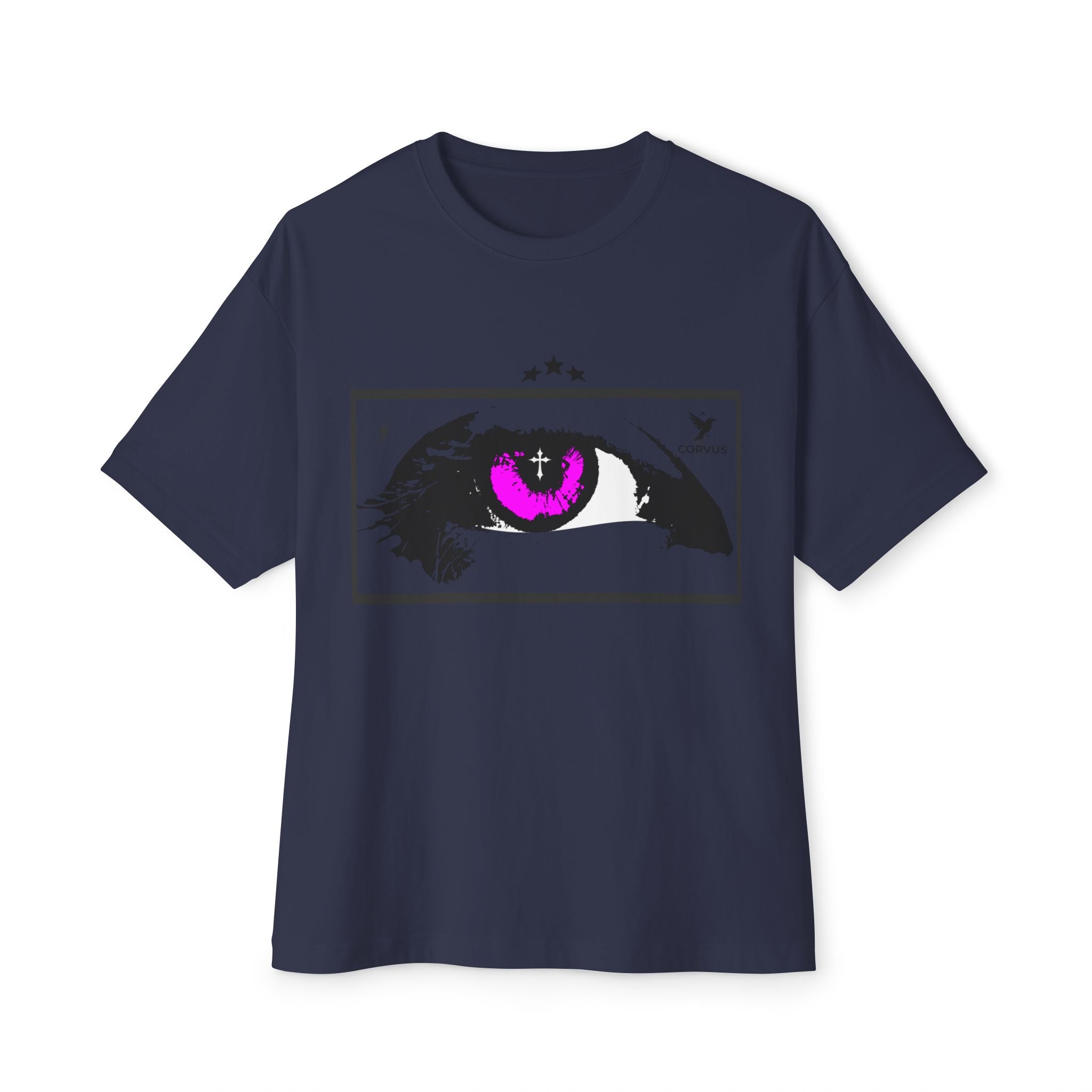 Mystic Eye Graphic Tee — Purple Iris Eye Design