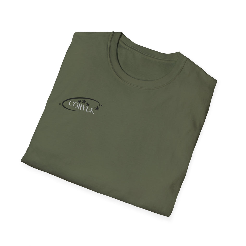 Black Graffiti Logo T-Shirt — Subtle Streetwear Tee with Back Art
