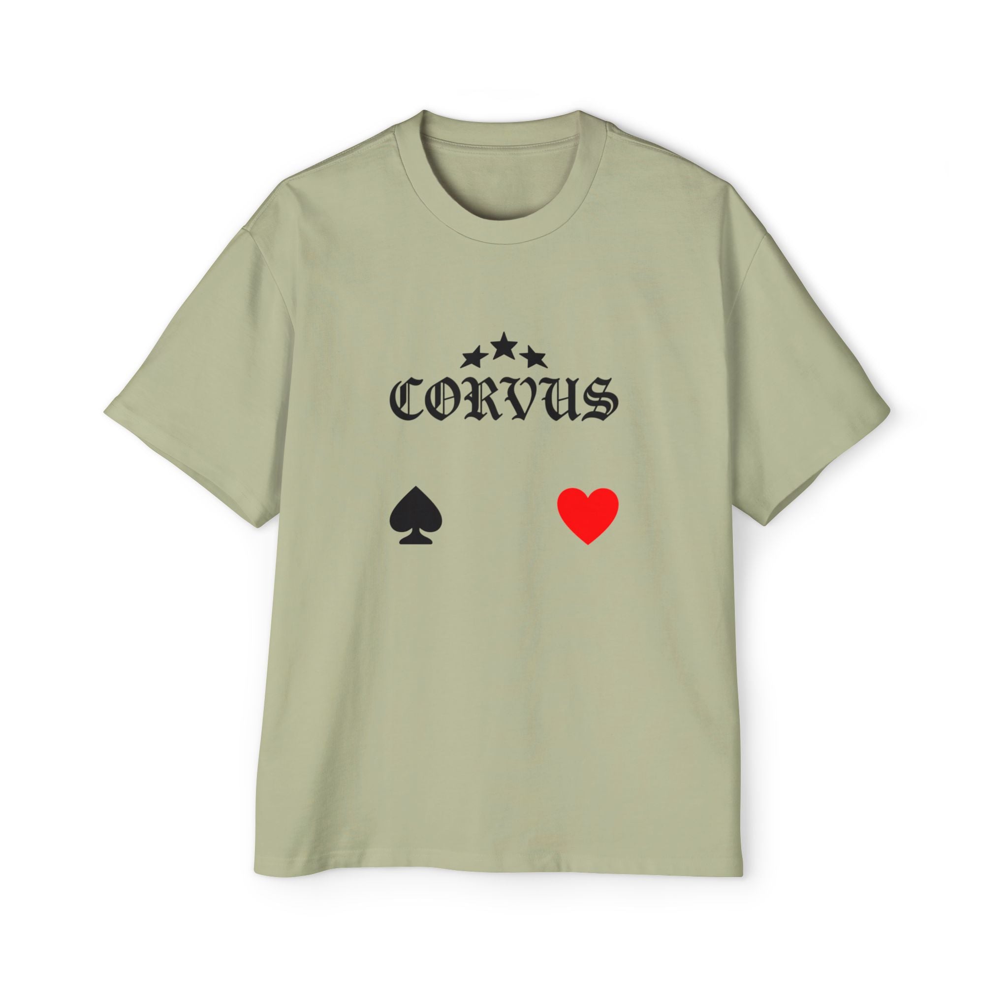 Corvus Gothic Tee — Raven Wings & Playing Card Symbols Graphic T-Shirt