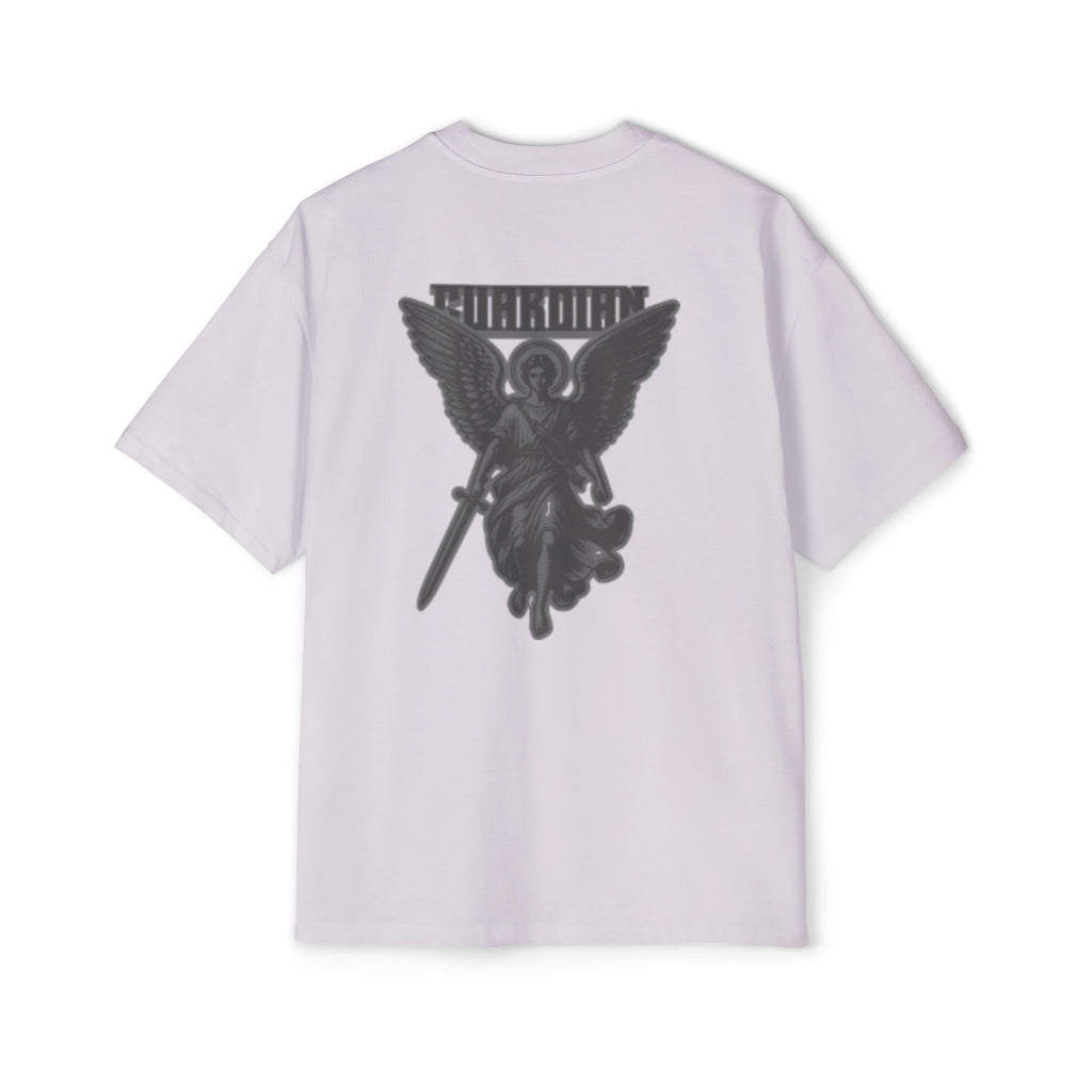 Angel Graphic Tee — "Corvus" Gothic Chest Print, Archangel Back Design