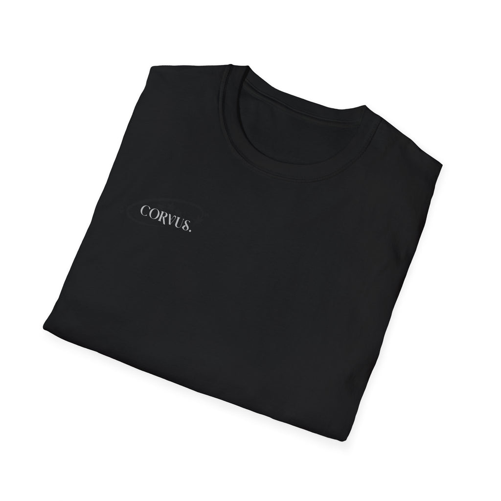 Black Graffiti Logo T-Shirt — Subtle Streetwear Tee with Back Art