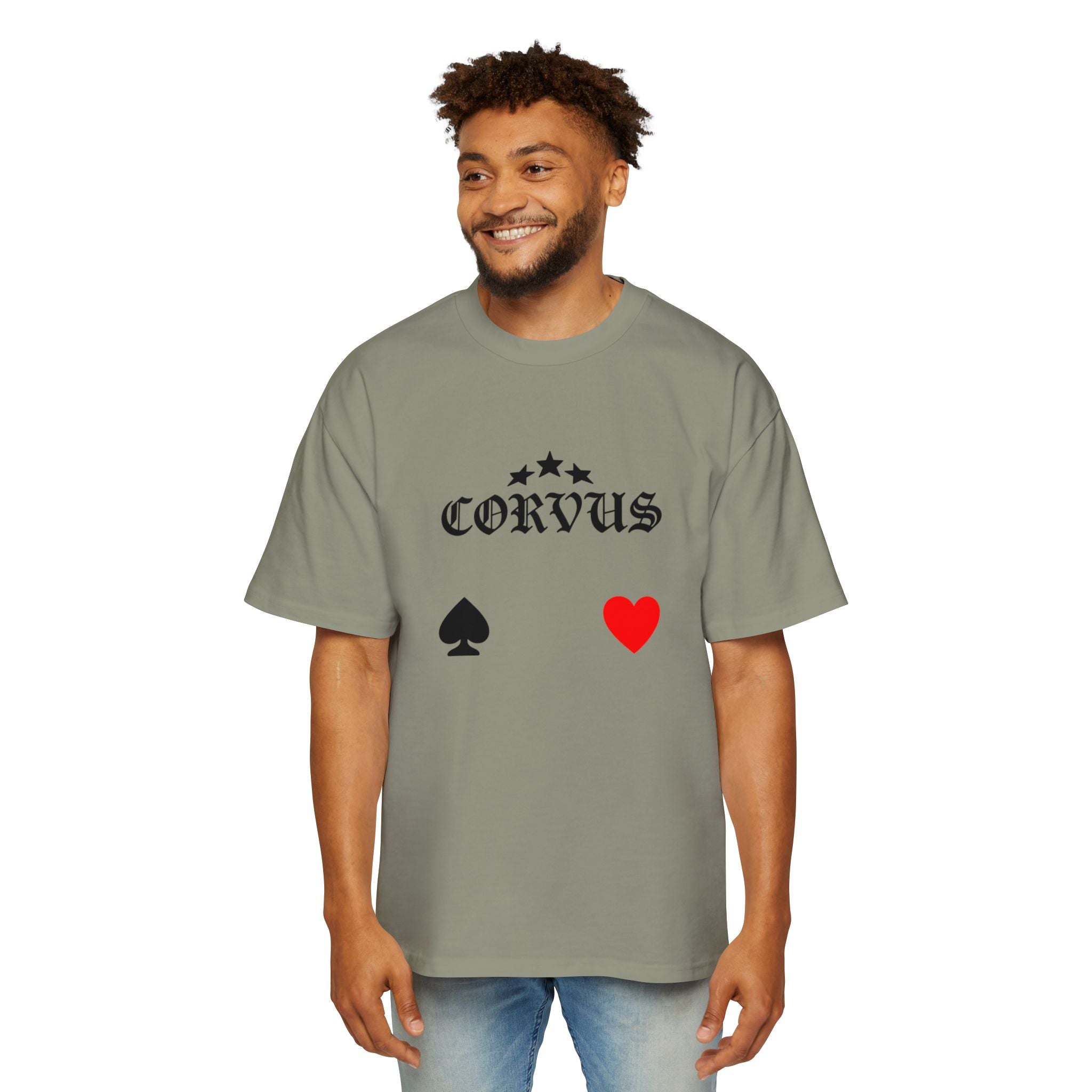 Corvus Gothic Tee — Raven Wings & Playing Card Symbols Graphic T-Shirt