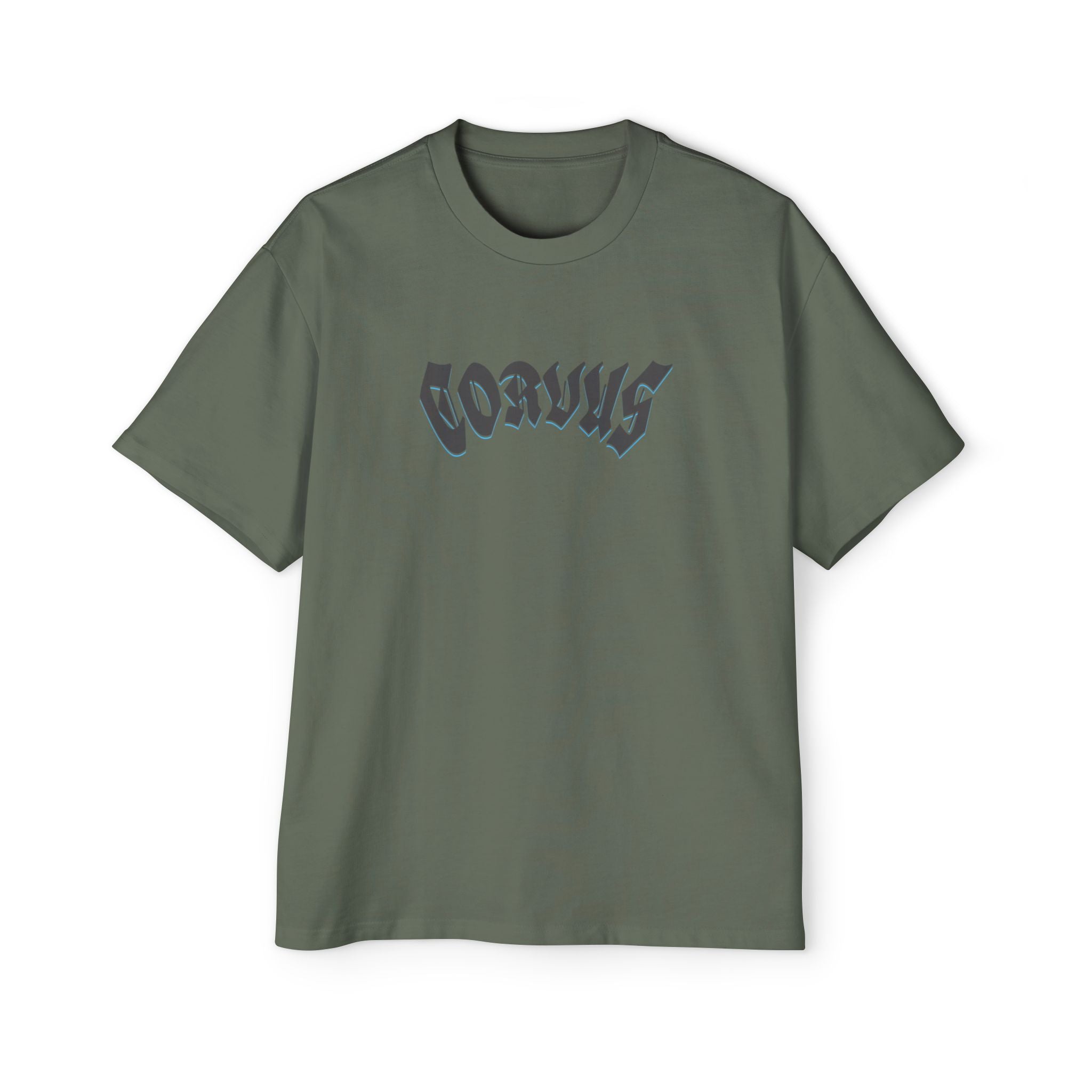 Angel Graphic Tee — "Corvus" Gothic Chest Print, Archangel Back Design