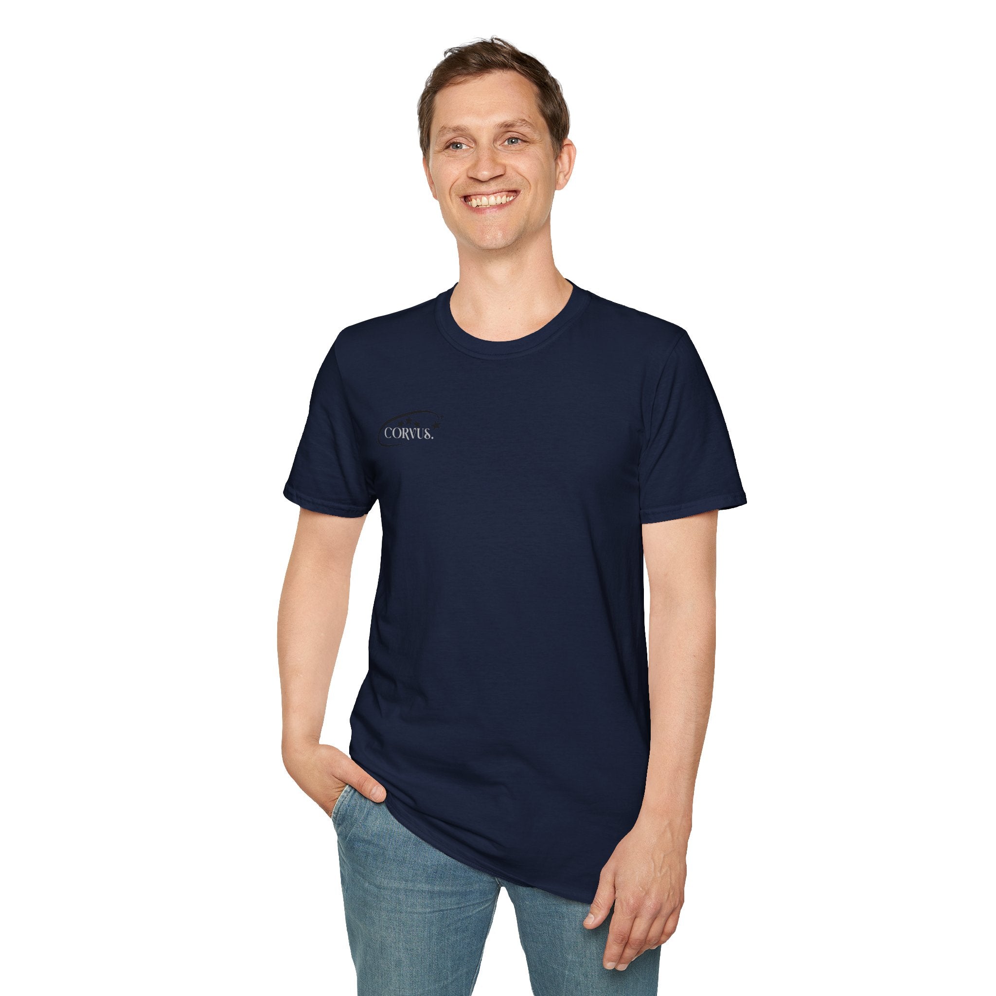 Black Graffiti Logo T-Shirt — Subtle Streetwear Tee with Back Art