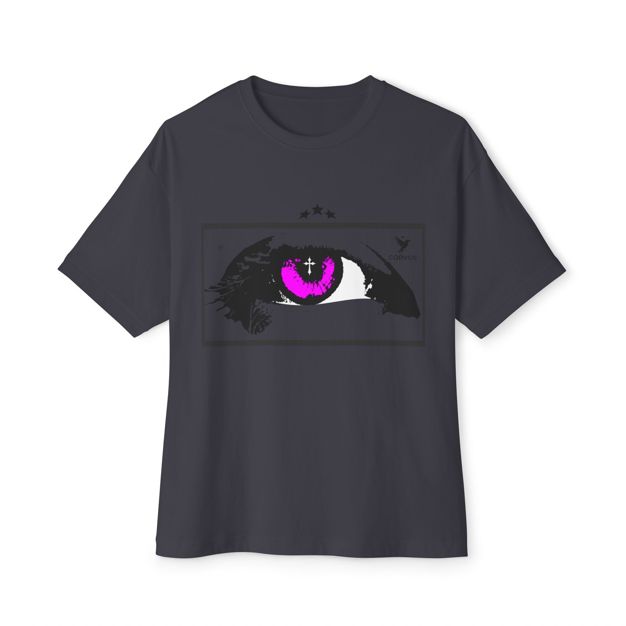 Mystic Eye Graphic Tee — Purple Iris Eye Design