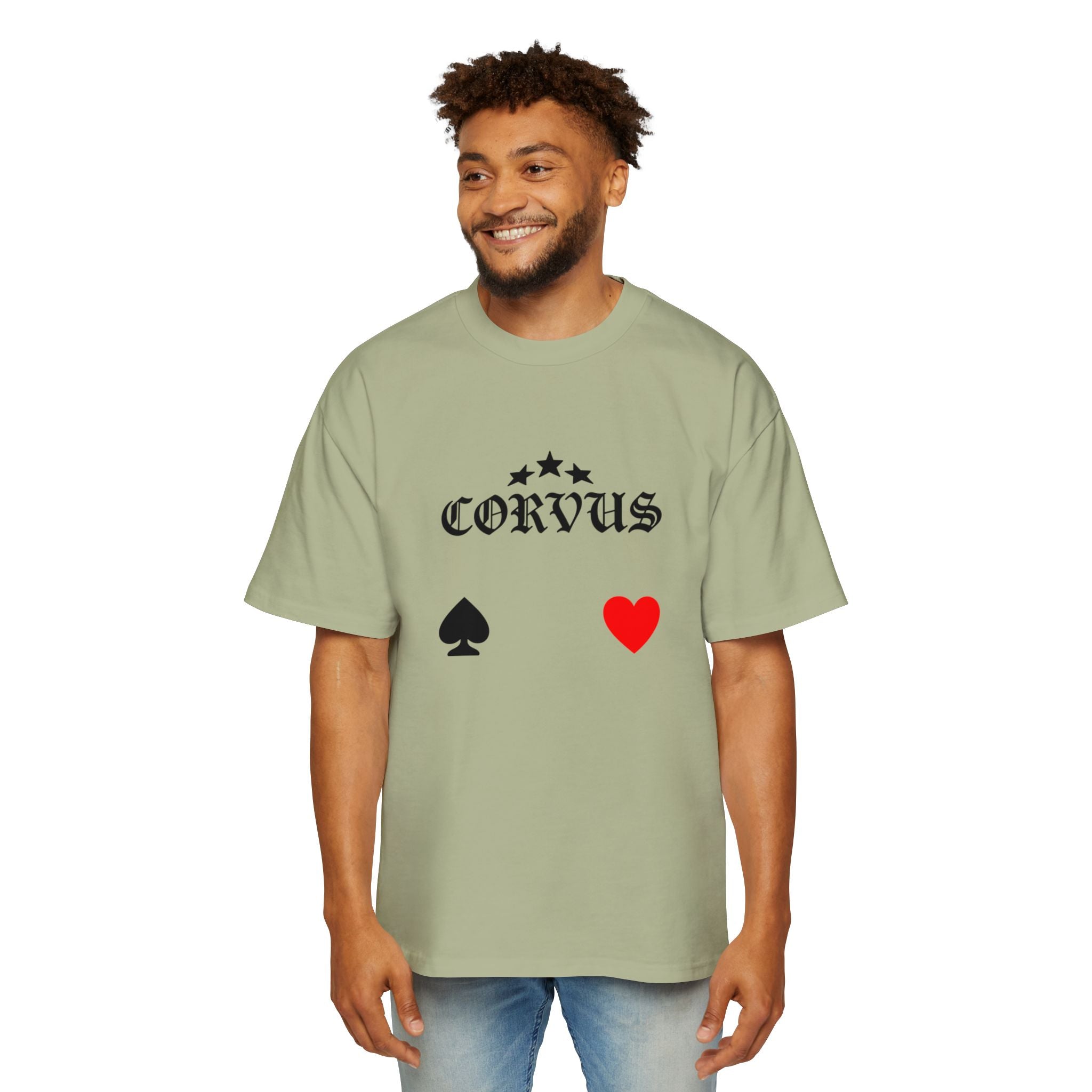 Corvus Gothic Tee — Raven Wings & Playing Card Symbols Graphic T-Shirt
