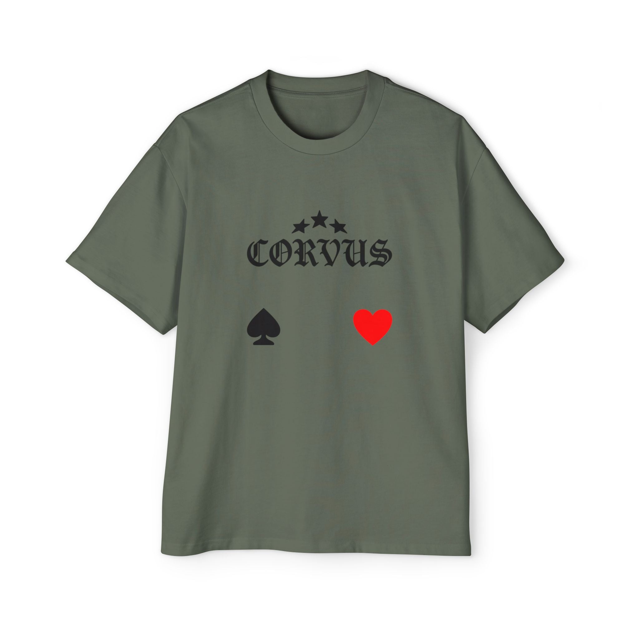 Corvus Gothic Tee — Raven Wings & Playing Card Symbols Graphic T-Shirt