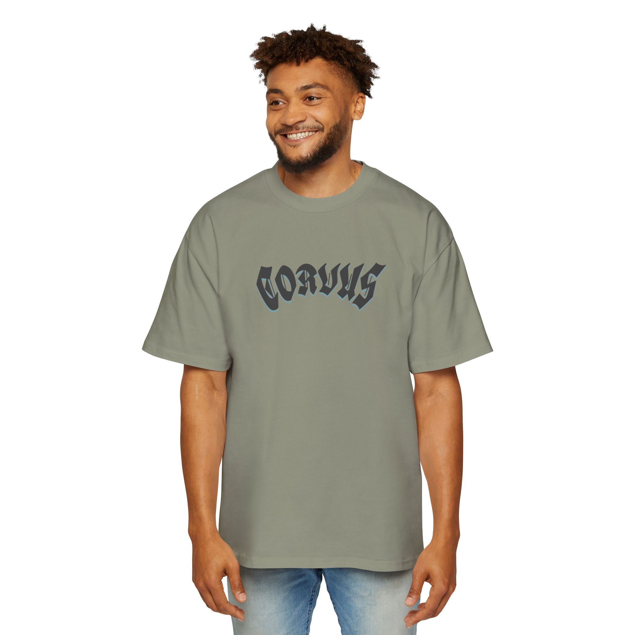 Angel Graphic Tee — "Corvus" Gothic Chest Print, Archangel Back Design