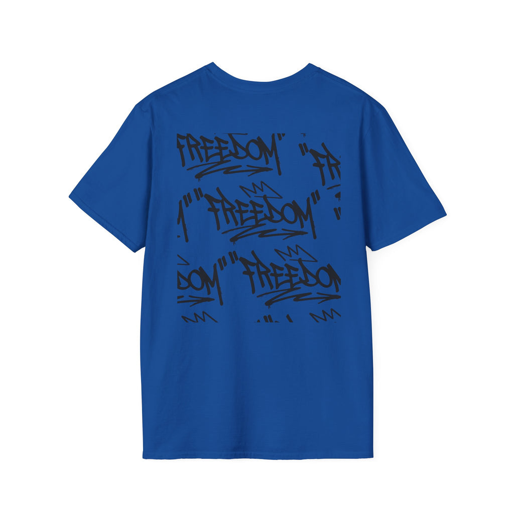 Black Graffiti Logo T-Shirt — Subtle Streetwear Tee with Back Art