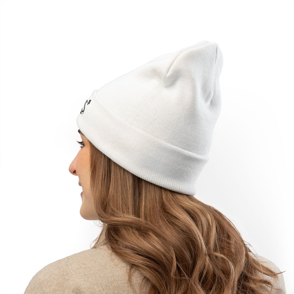 Embroidered 'Corvus' Graffiti Knit Beanie — Urban Streetwear Winter Hat