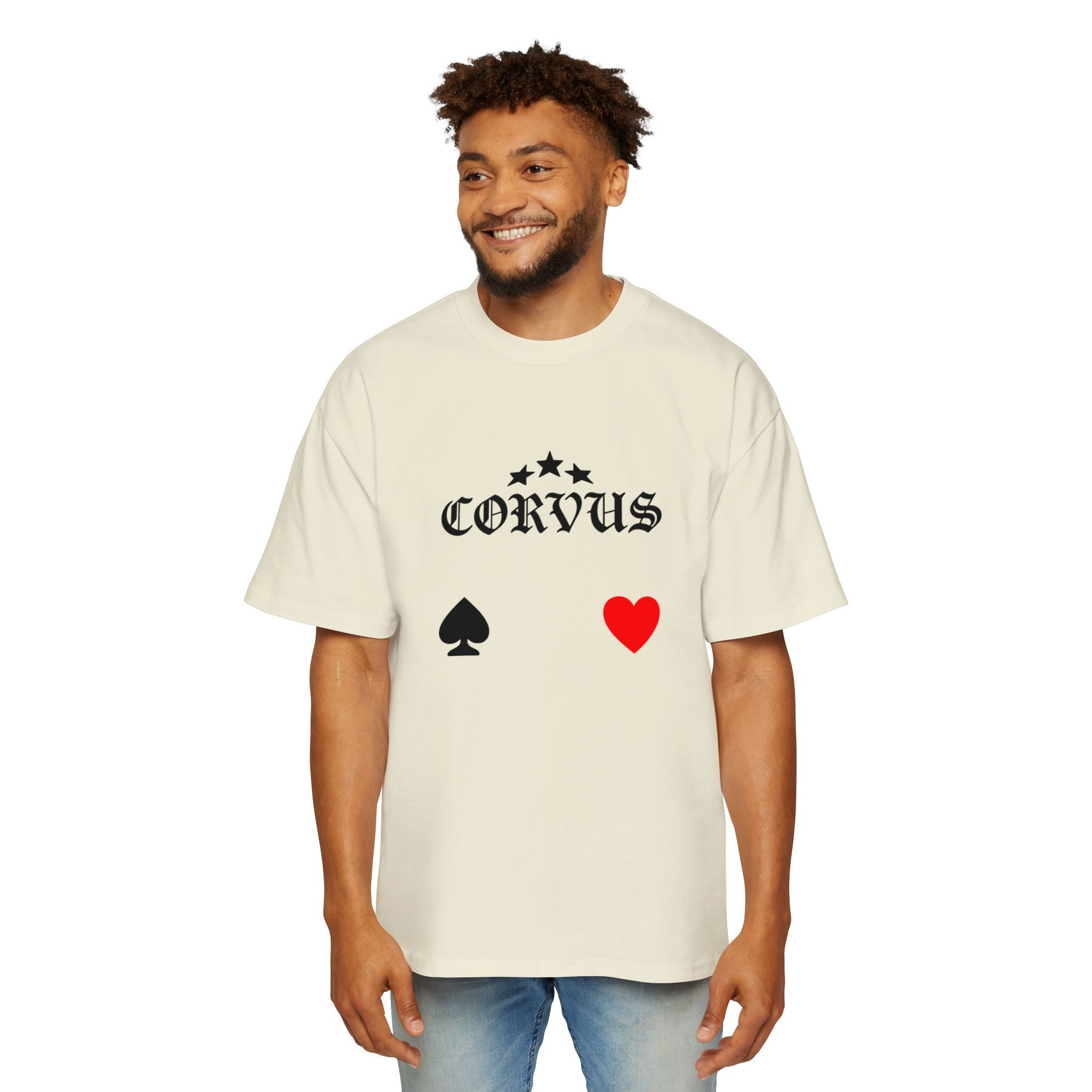 Corvus Gothic Tee — Raven Wings & Playing Card Symbols Graphic T-Shirt
