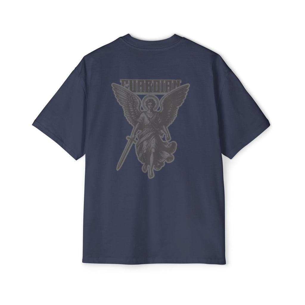 Angel Graphic Tee — "Corvus" Gothic Chest Print, Archangel Back Design