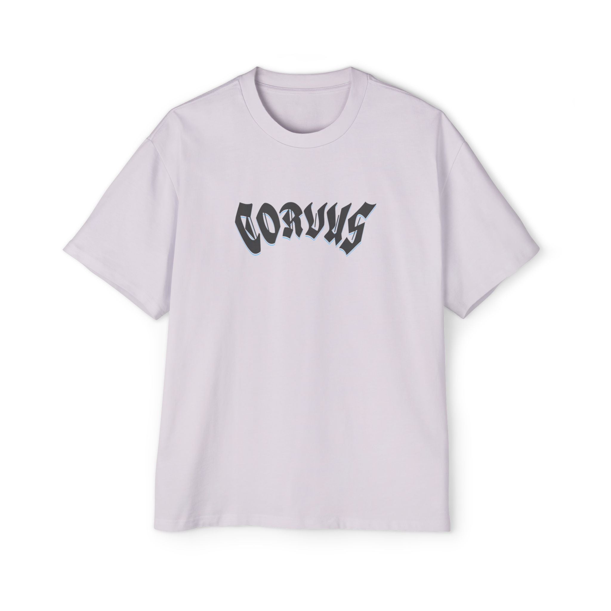 Angel Graphic Tee — "Corvus" Gothic Chest Print, Archangel Back Design