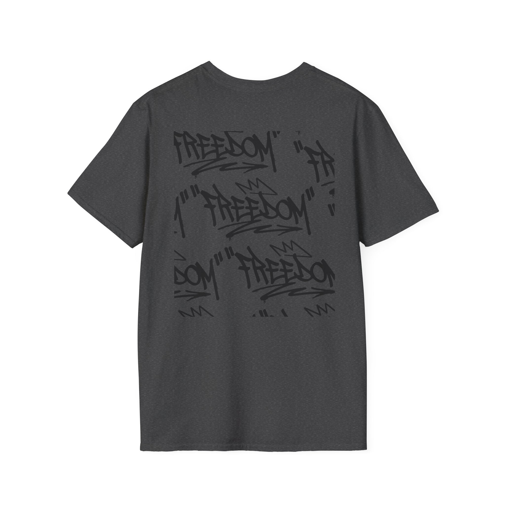 Black Graffiti Logo T-Shirt — Subtle Streetwear Tee with Back Art