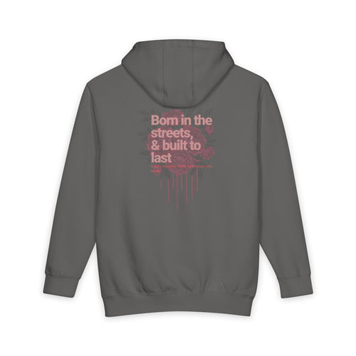Corvus 22 Floral Graphic Hoodie — "Born in the streets, & built to last" Back Print