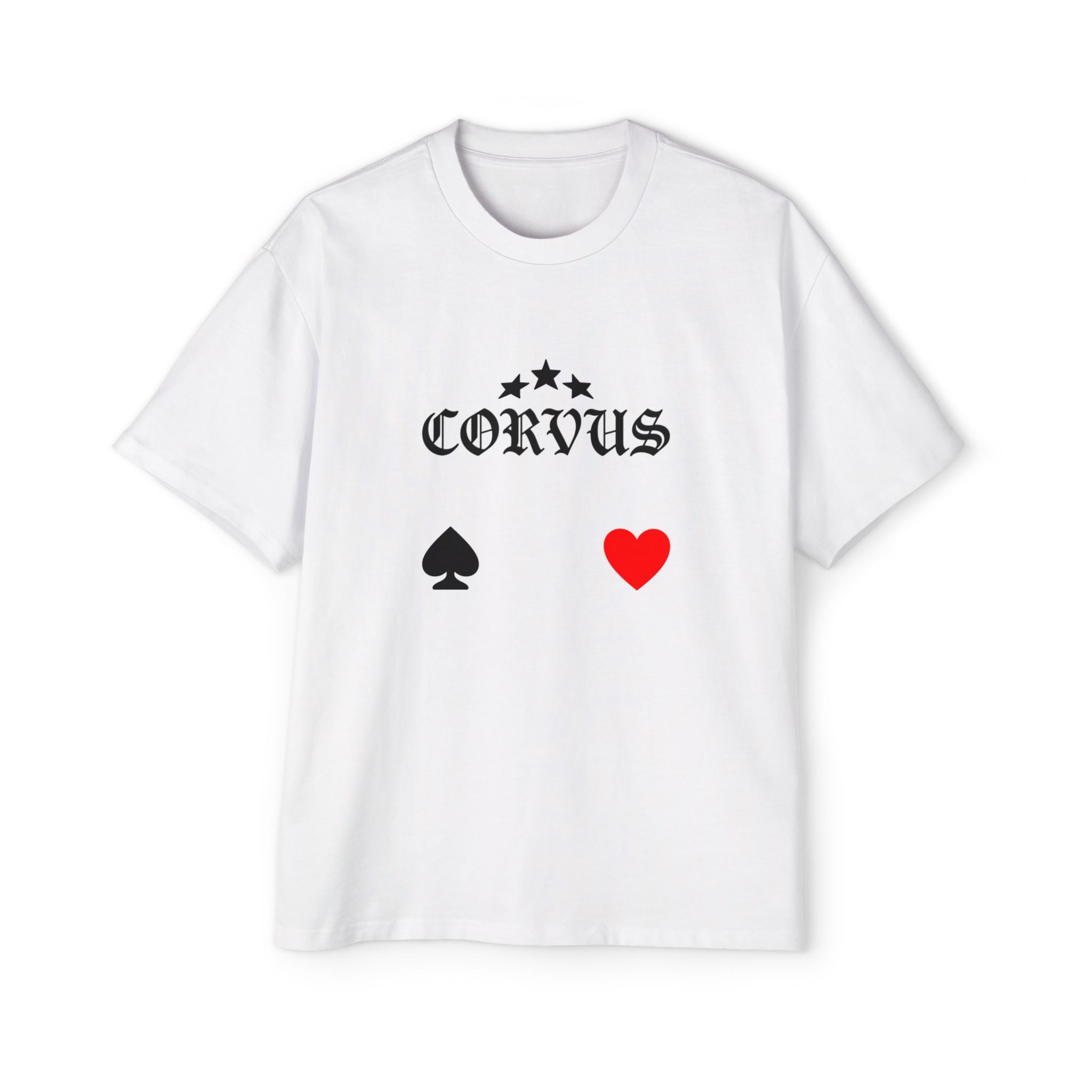 Corvus Gothic Tee — Raven Wings & Playing Card Symbols Graphic T-Shirt