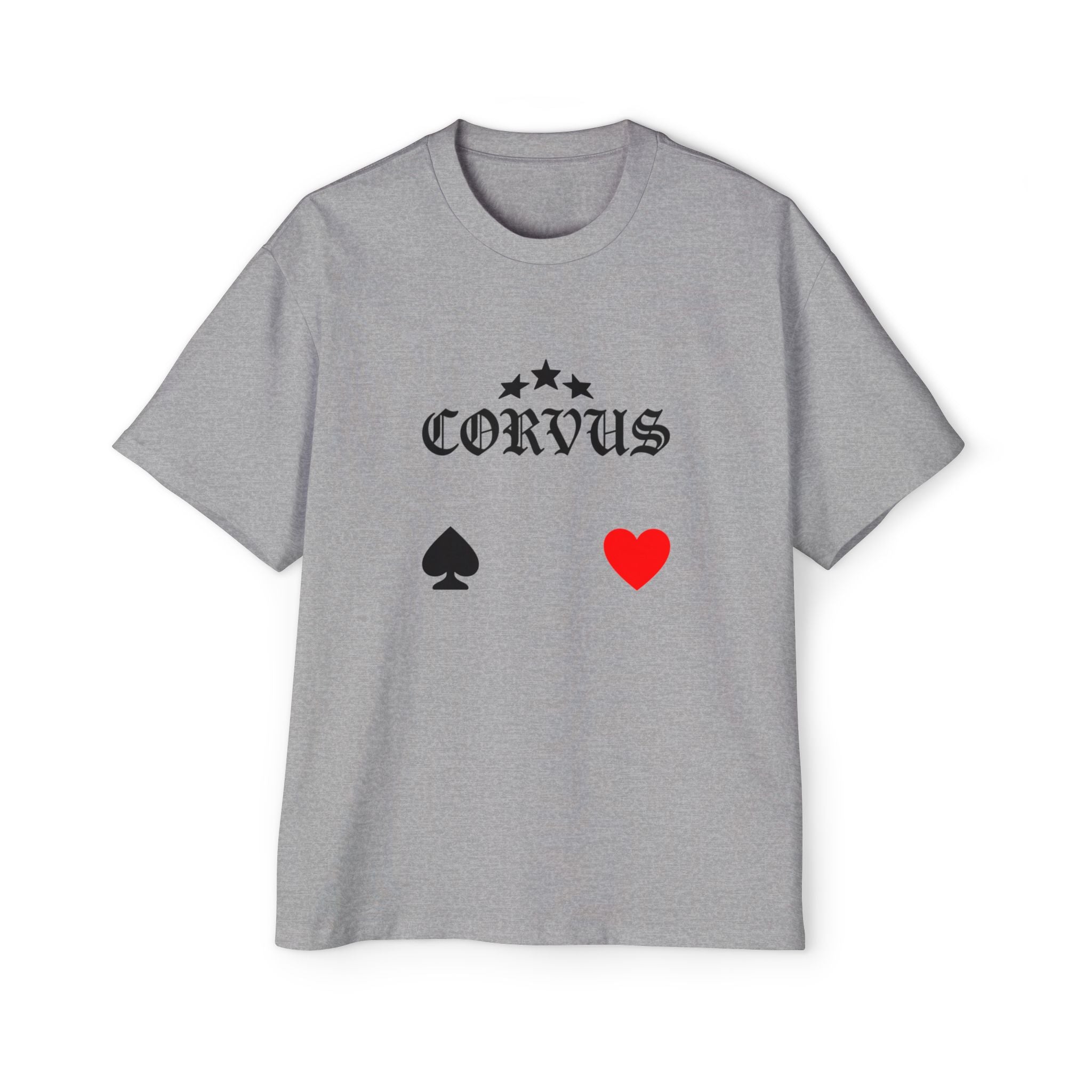 Corvus Gothic Tee — Raven Wings & Playing Card Symbols Graphic T-Shirt