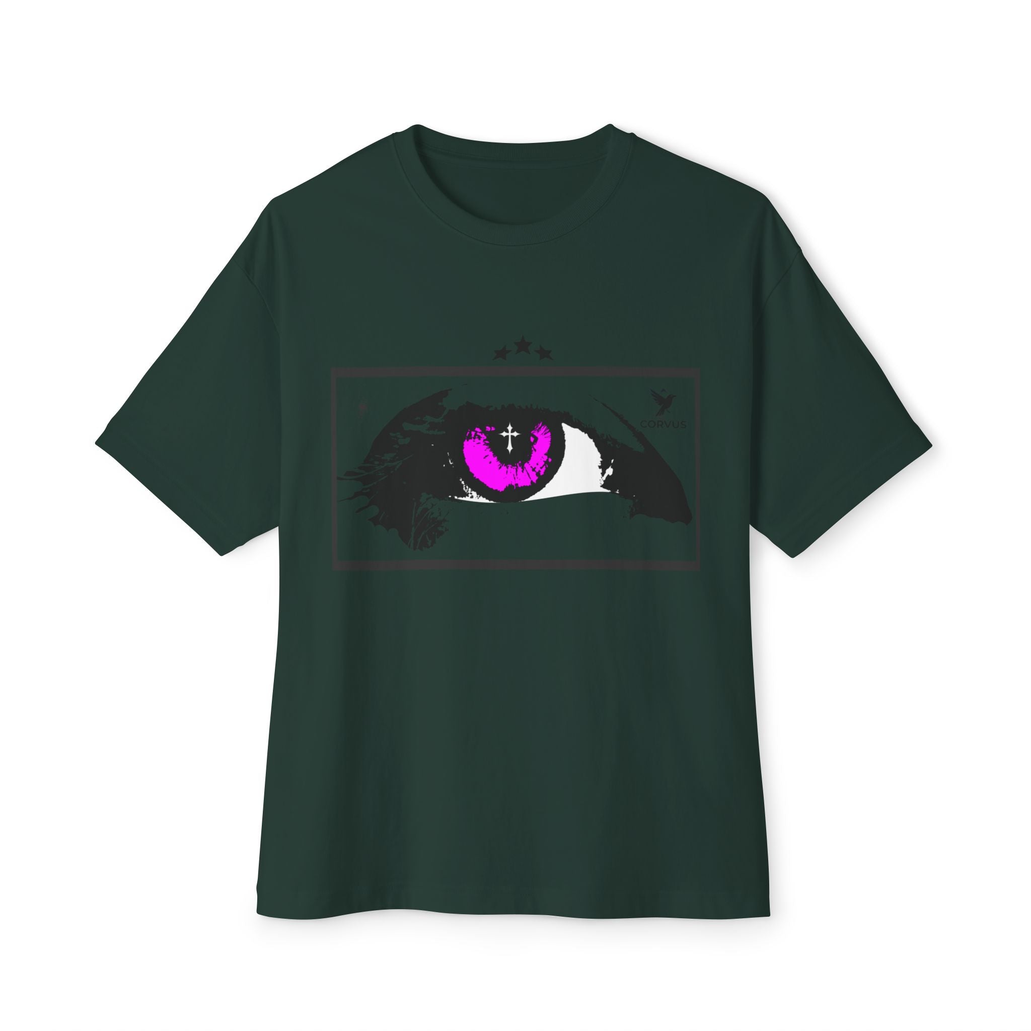 Mystic Eye Graphic Tee — Purple Iris Eye Design
