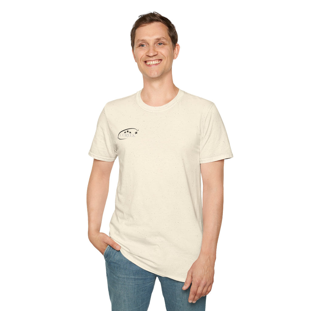 Black Graffiti Logo T-Shirt — Subtle Streetwear Tee with Back Art