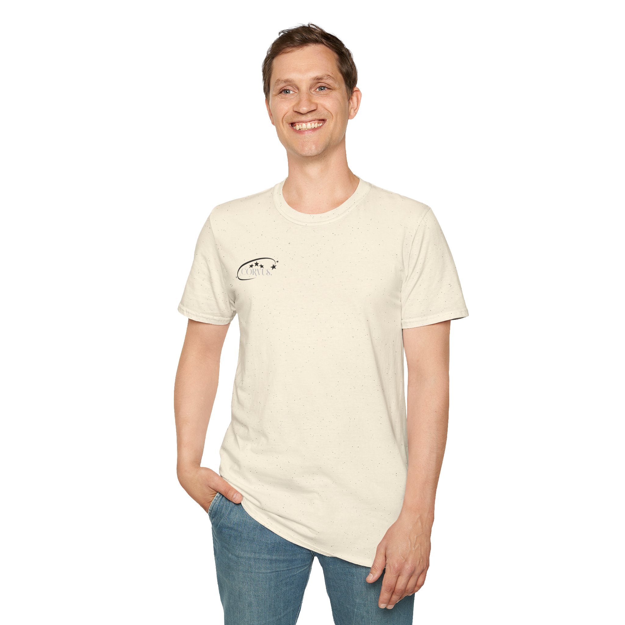 Black Graffiti Logo T-Shirt — Subtle Streetwear Tee with Back Art