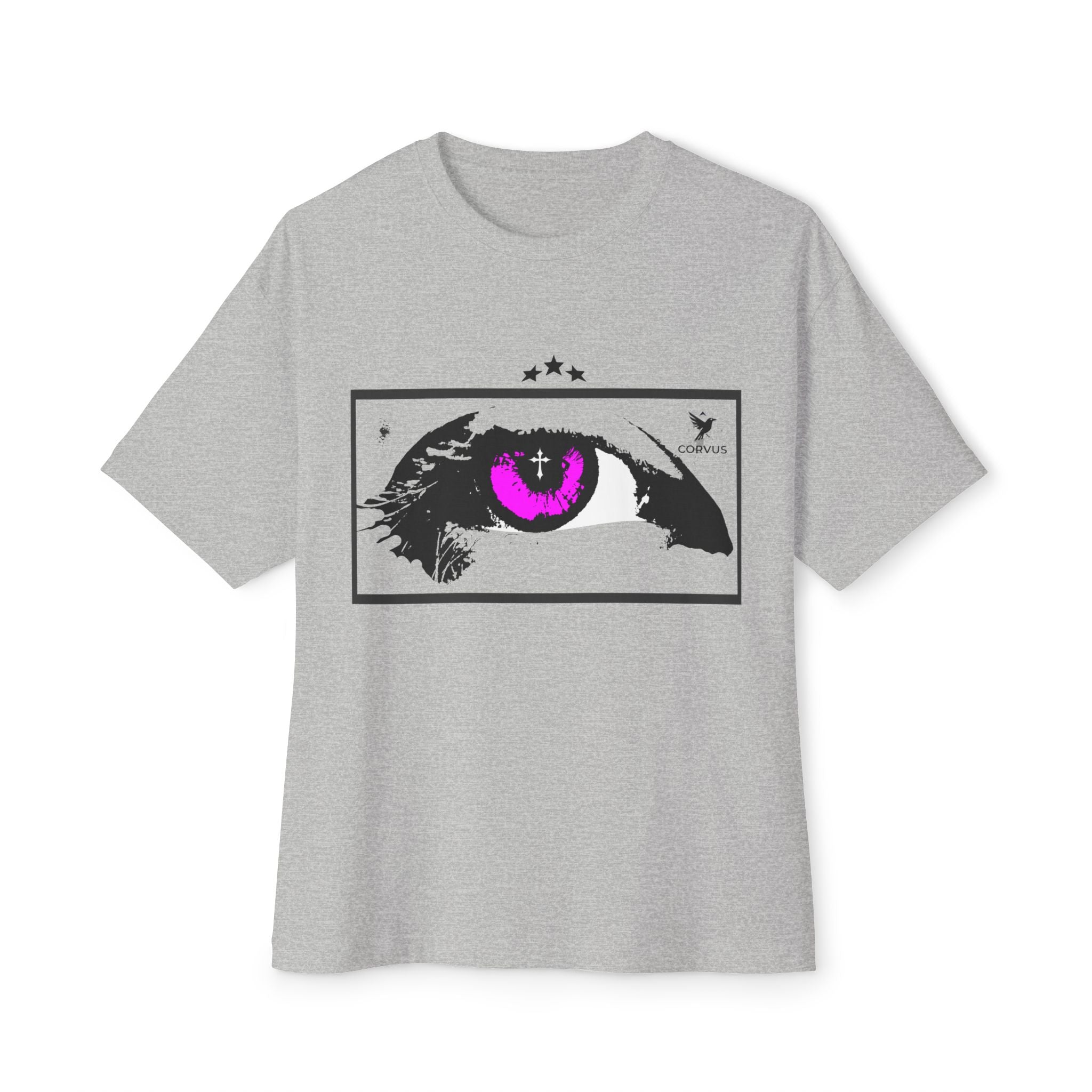 Mystic Eye Graphic Tee — Purple Iris Eye Design