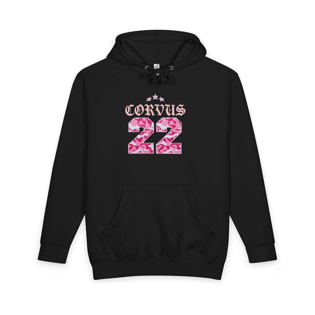 Corvus 22 Floral Graphic Hoodie — "Born in the streets, & built to last" Back Print