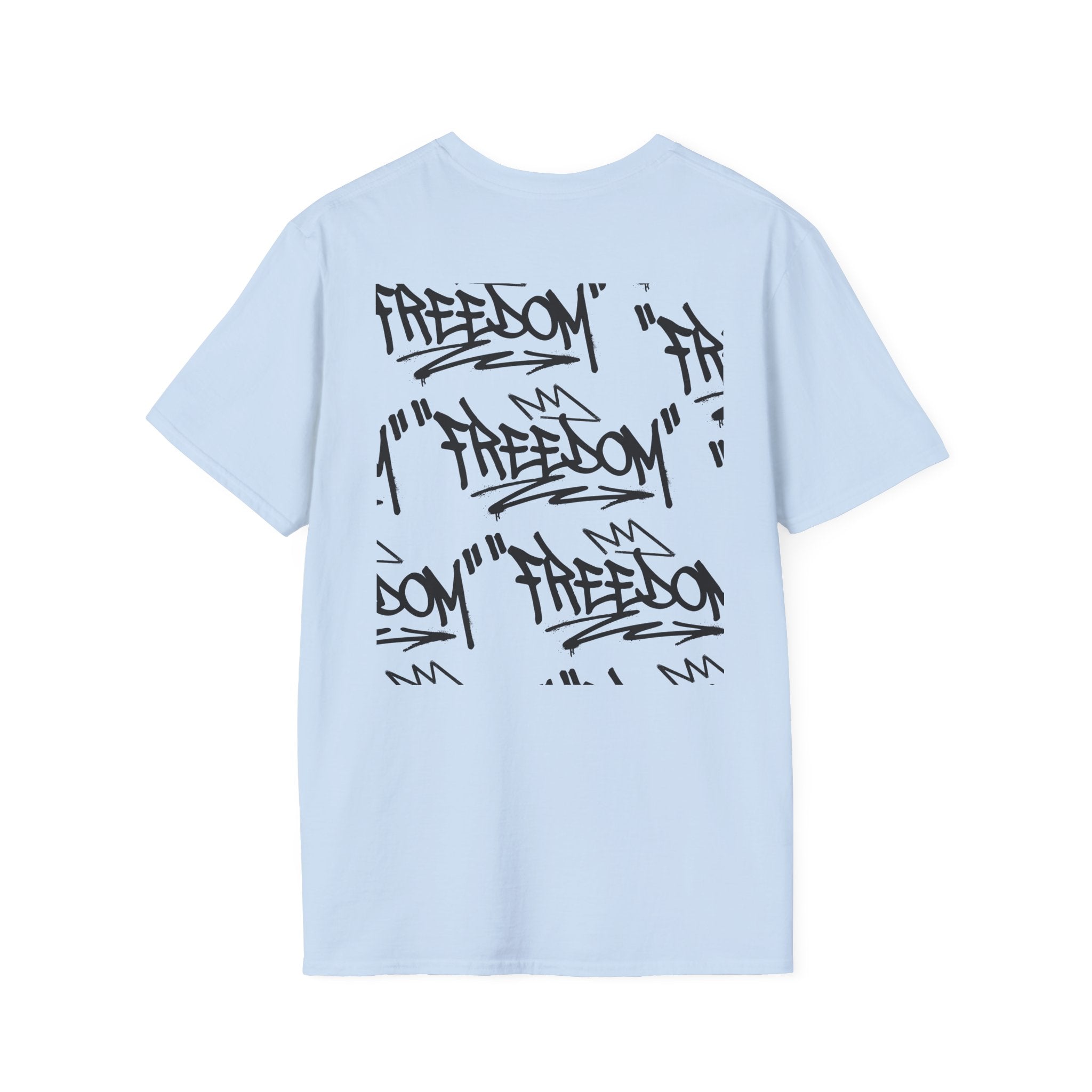 Black Graffiti Logo T-Shirt — Subtle Streetwear Tee with Back Art