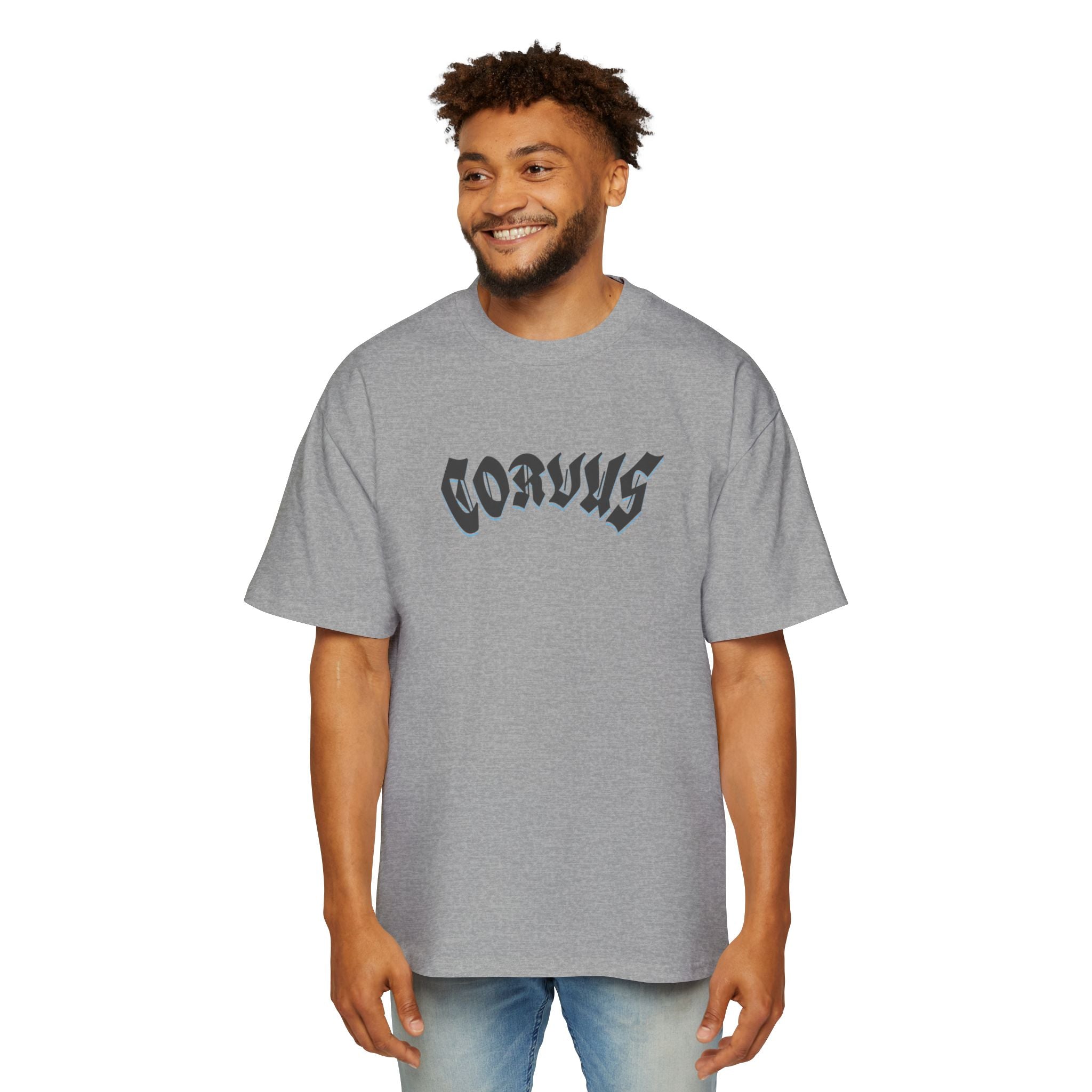 Angel Graphic Tee — "Corvus" Gothic Chest Print, Archangel Back Design