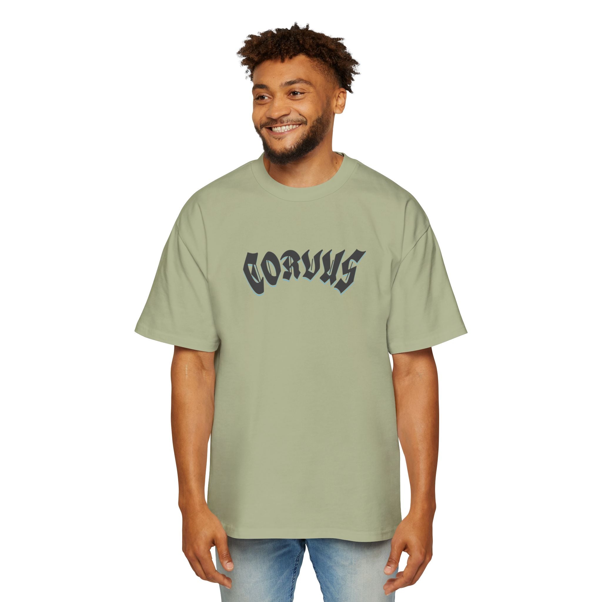 Angel Graphic Tee — "Corvus" Gothic Chest Print, Archangel Back Design