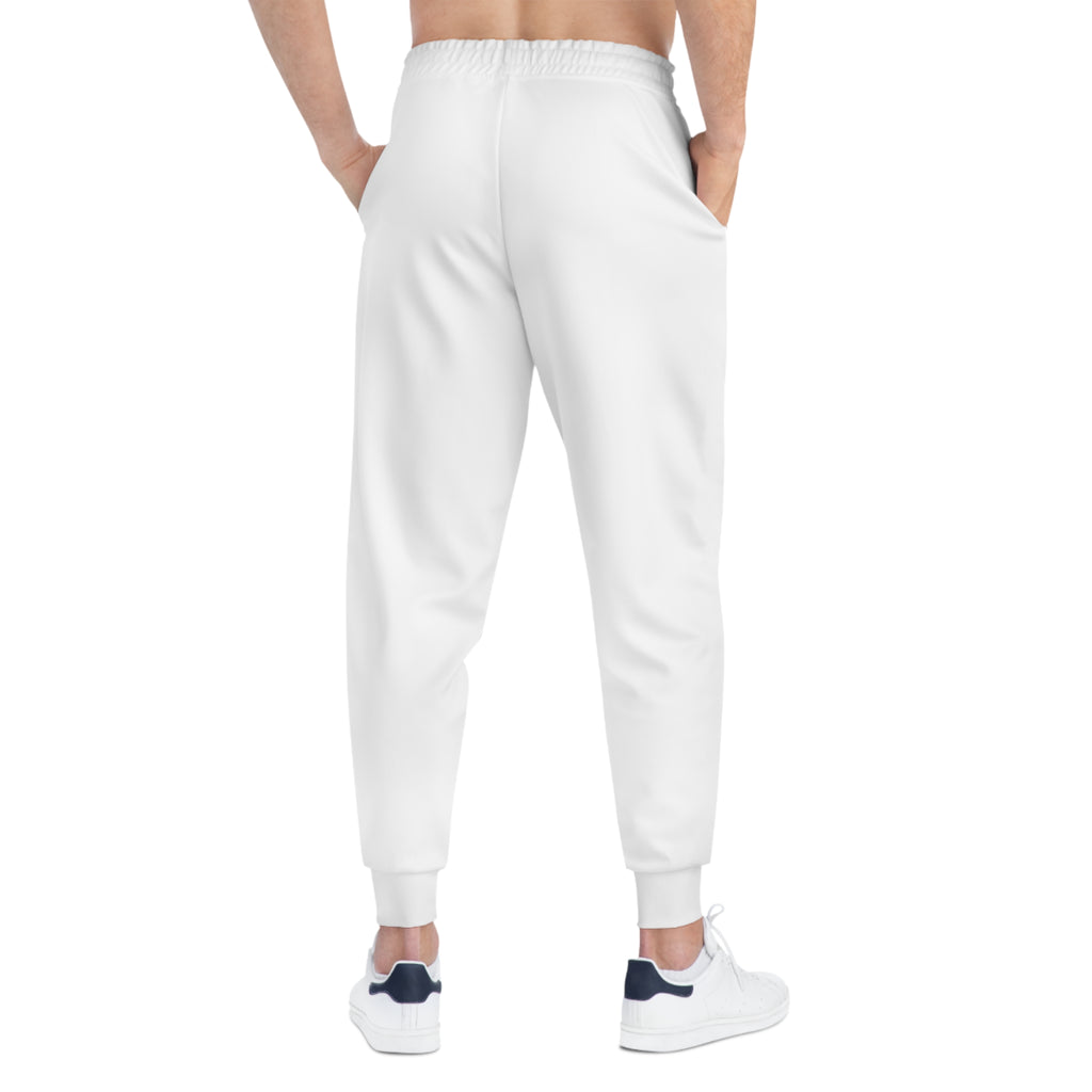 Corvus Athletic Joggers — Minimal Logo White Sweatpants for Everyday Comfort