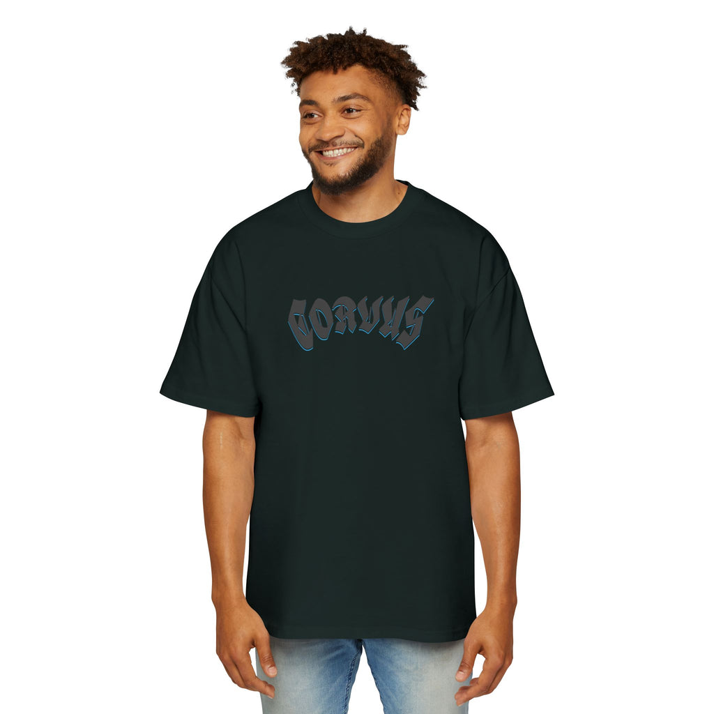 Angel Graphic Tee — "Corvus" Gothic Chest Print, Archangel Back Design