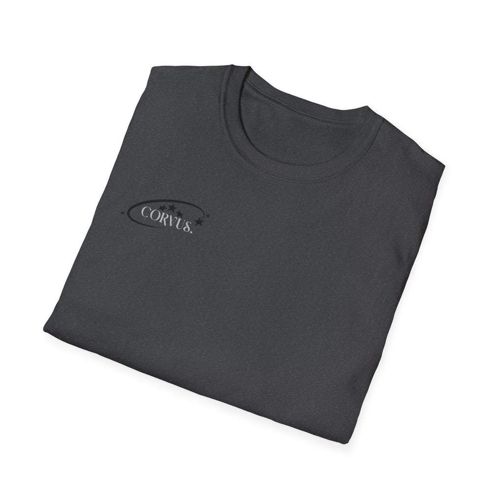 Black Graffiti Logo T-Shirt — Subtle Streetwear Tee with Back Art