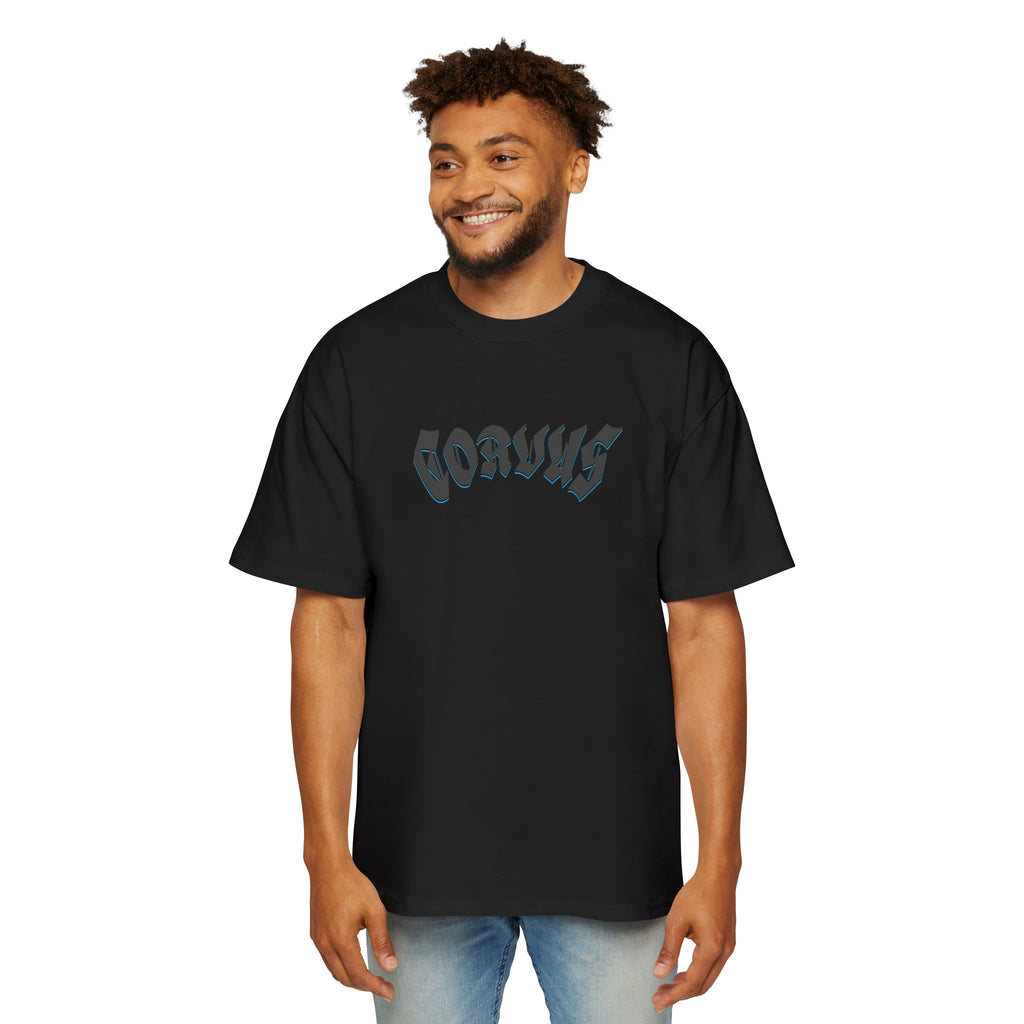 Angel Graphic Tee — "Corvus" Gothic Chest Print, Archangel Back Design