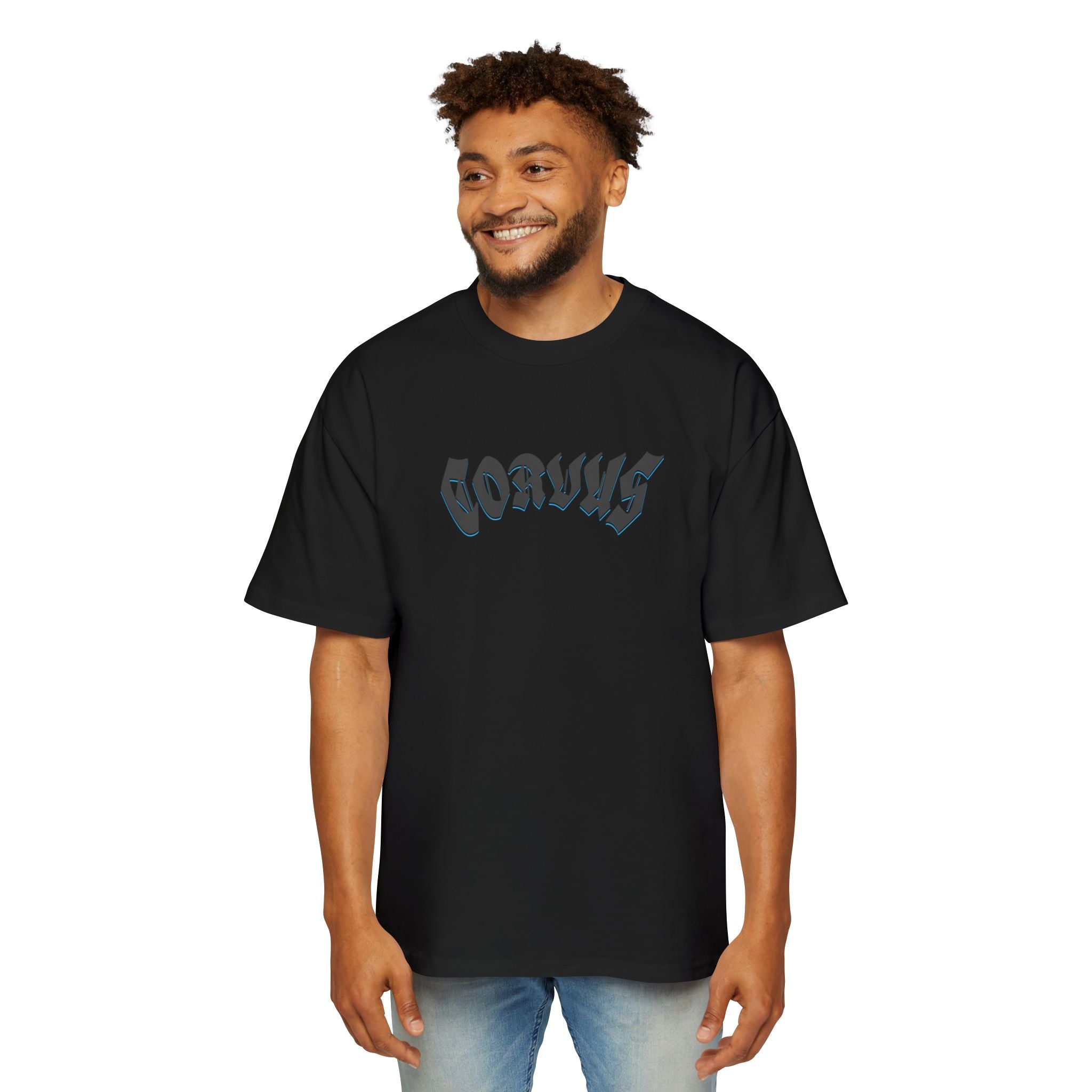 Angel Graphic Tee — "Corvus" Gothic Chest Print, Archangel Back Design