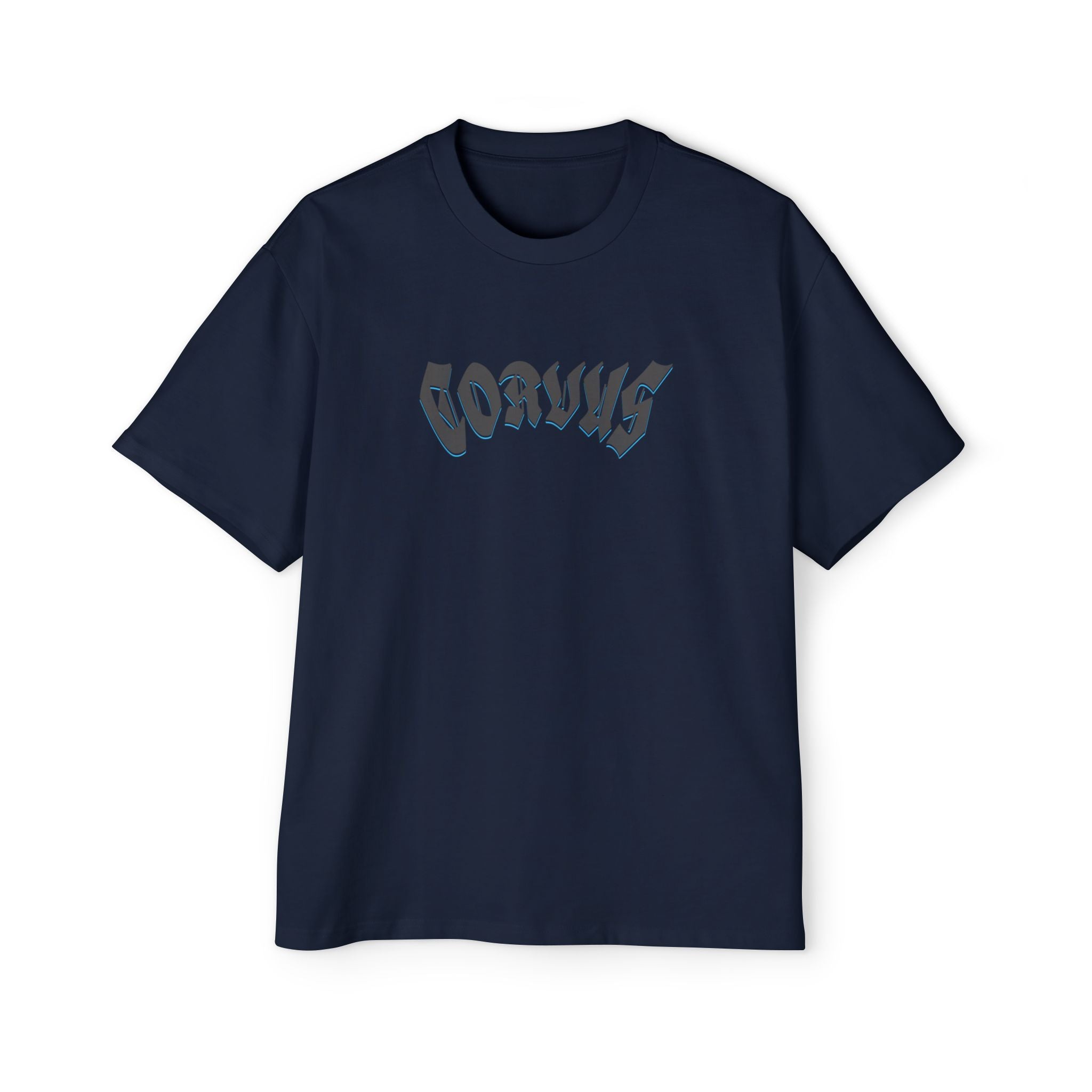 Angel Graphic Tee — "Corvus" Gothic Chest Print, Archangel Back Design